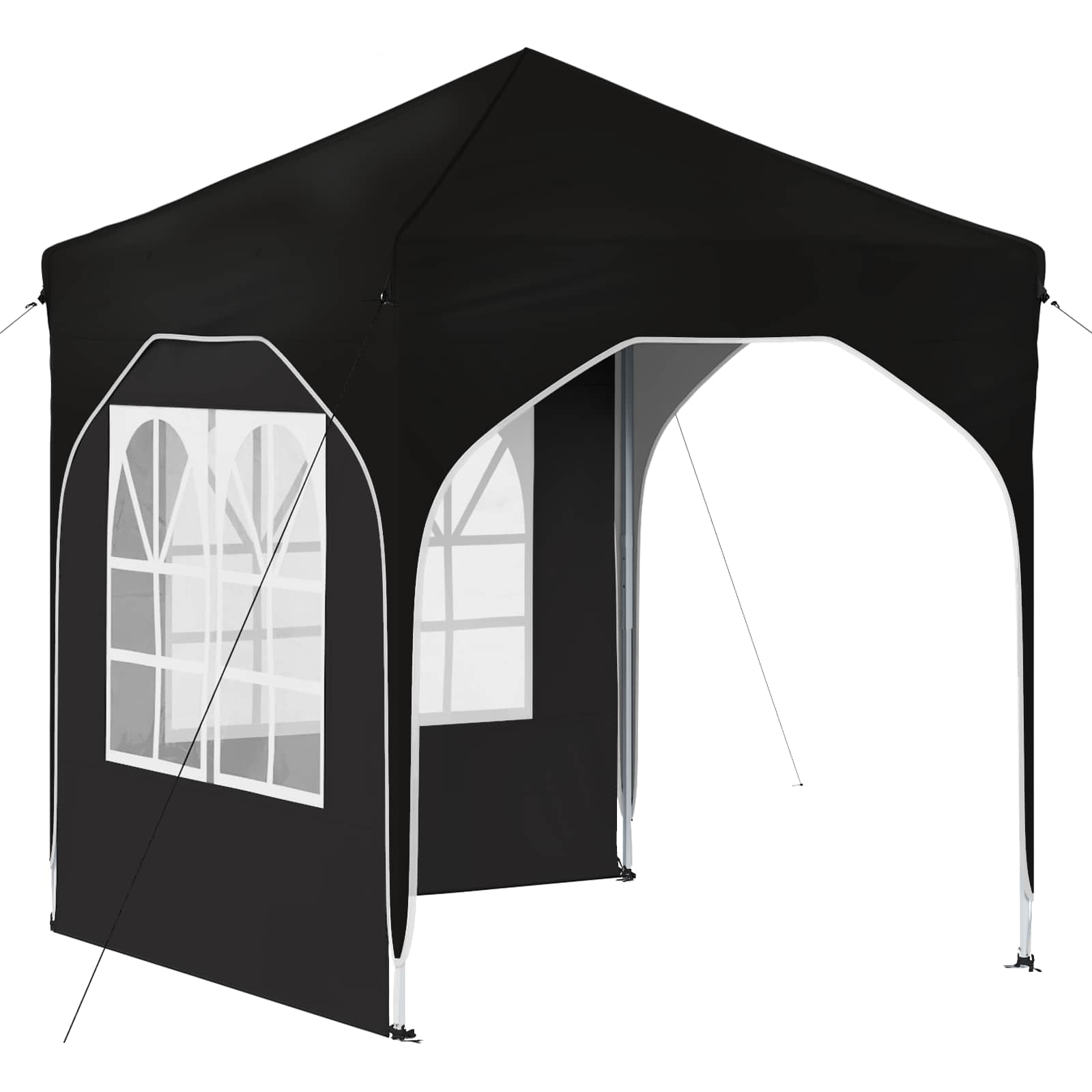 Pop-up šventinis palapinė 192 x 192 x 245 cm Juoda