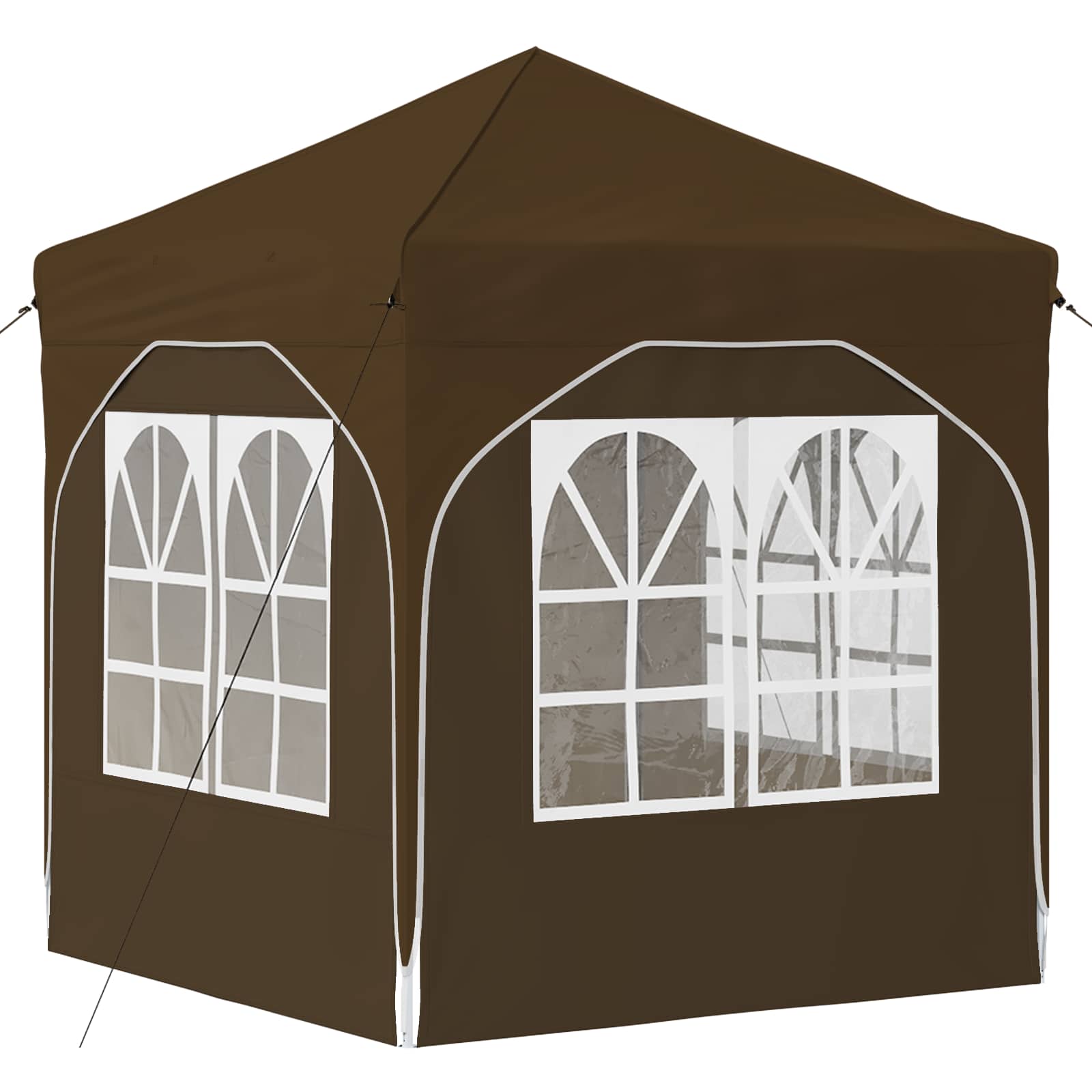 Pop-up šventinis palapinė 192 x 192 x 245 cm Taupe