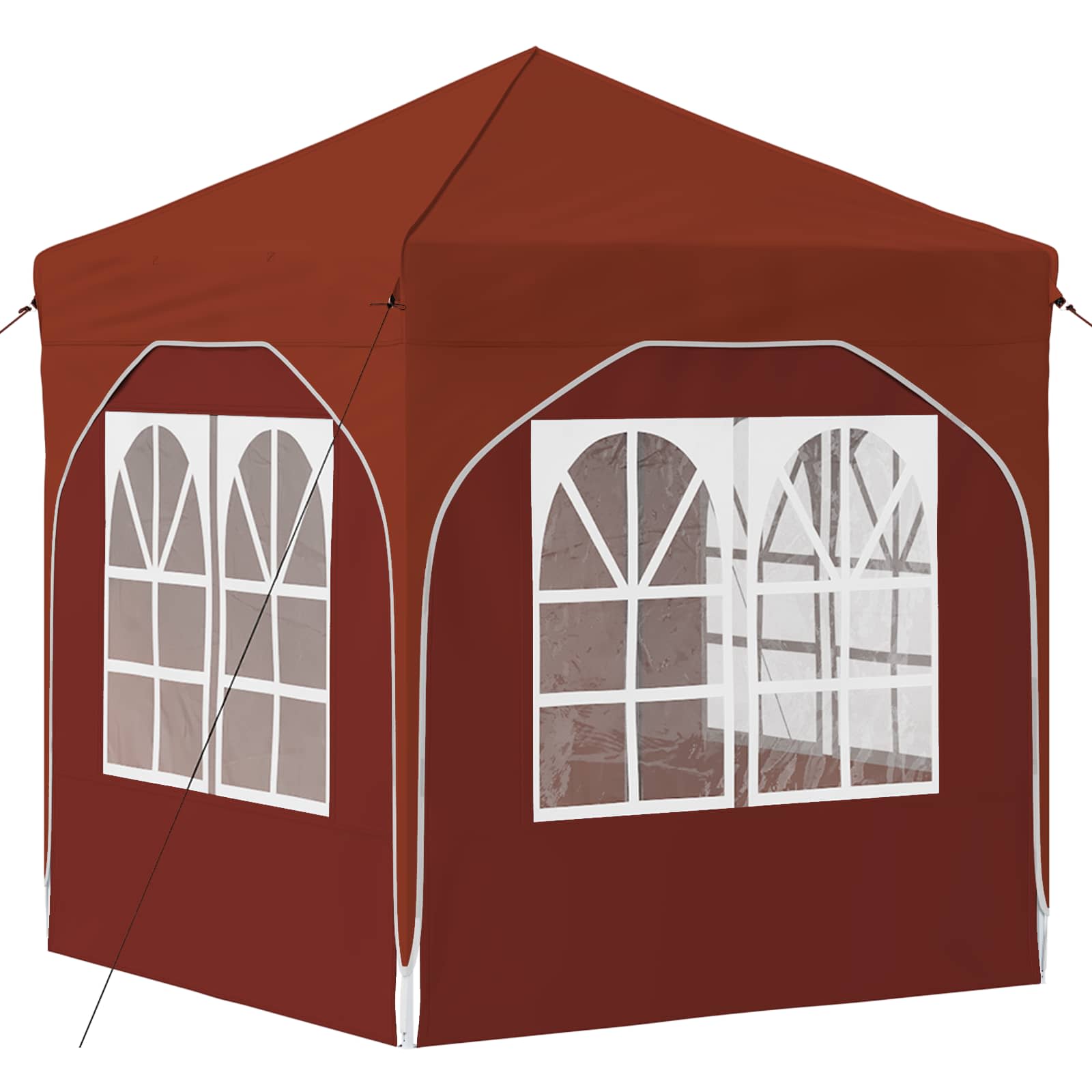 Pop-up šventinis palapinė 192 x 192 x 245 cm Terakotos