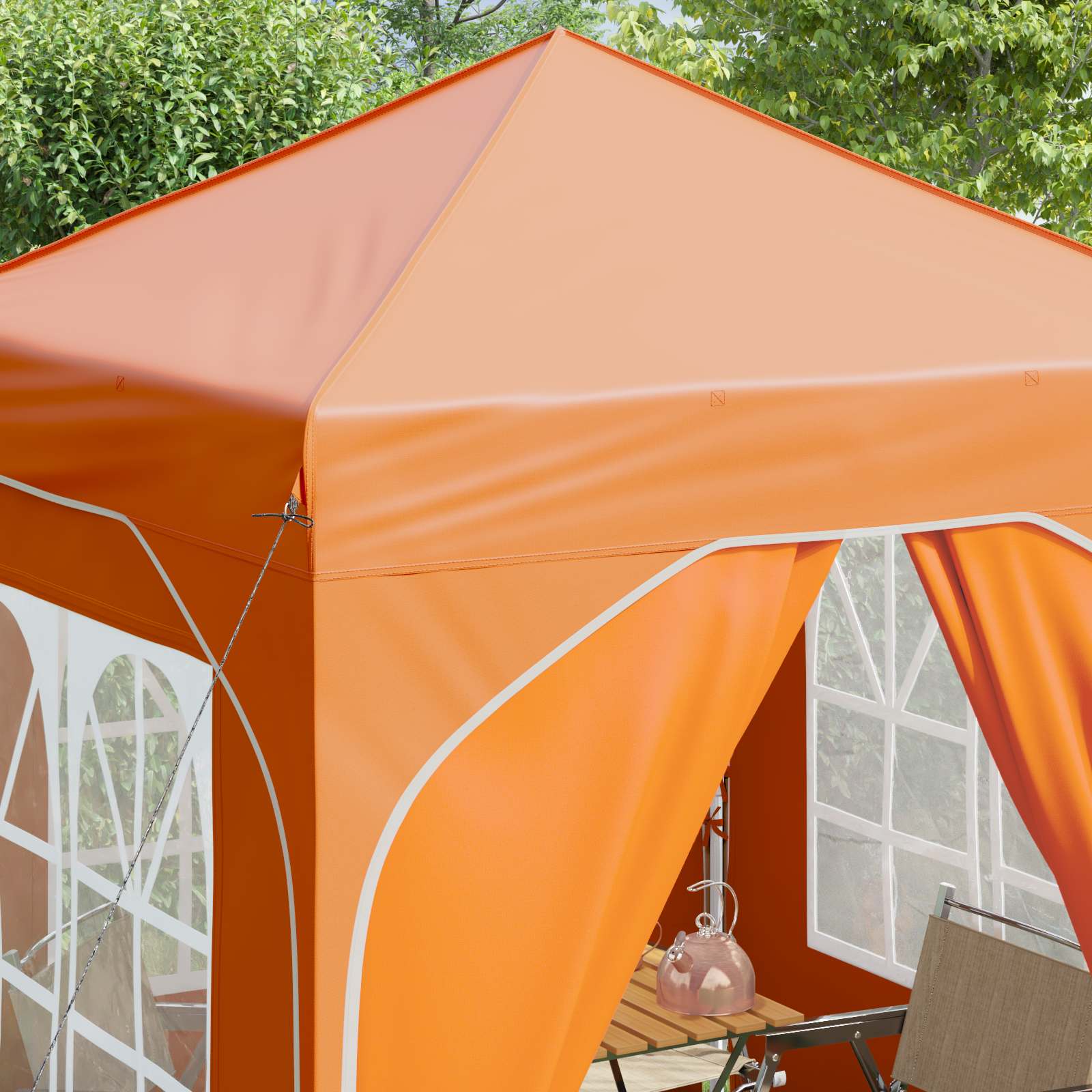 Pop-up ballīšu telts 192 x 192 x 245 cm Oranža