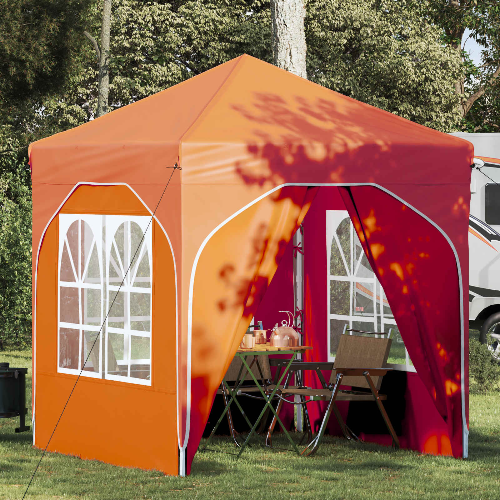 Pop-up ballīšu telts 192 x 192 x 245 cm Oranža