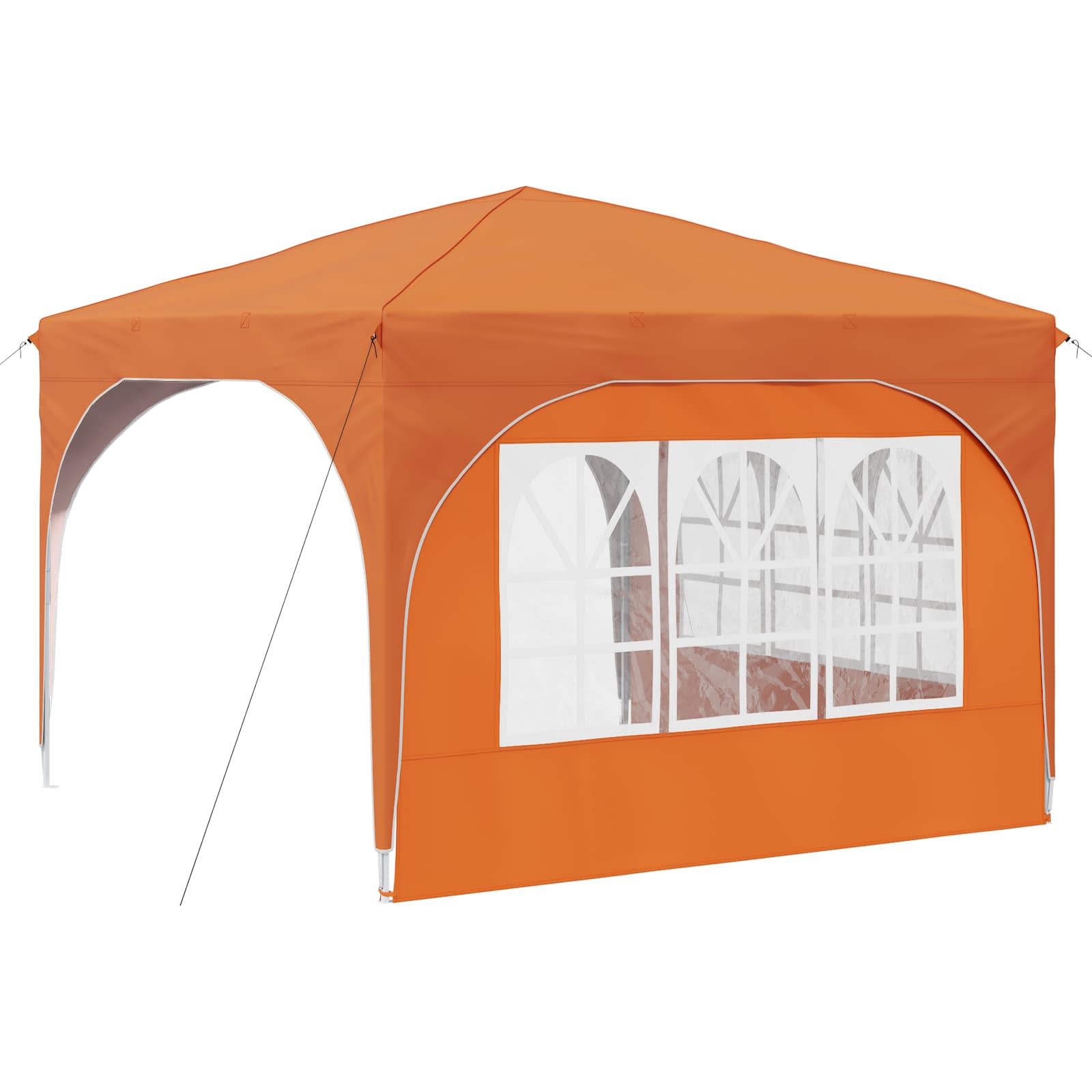 Pop-up šventinis palapinė 290 x 290 x 245 cm Oranžinė