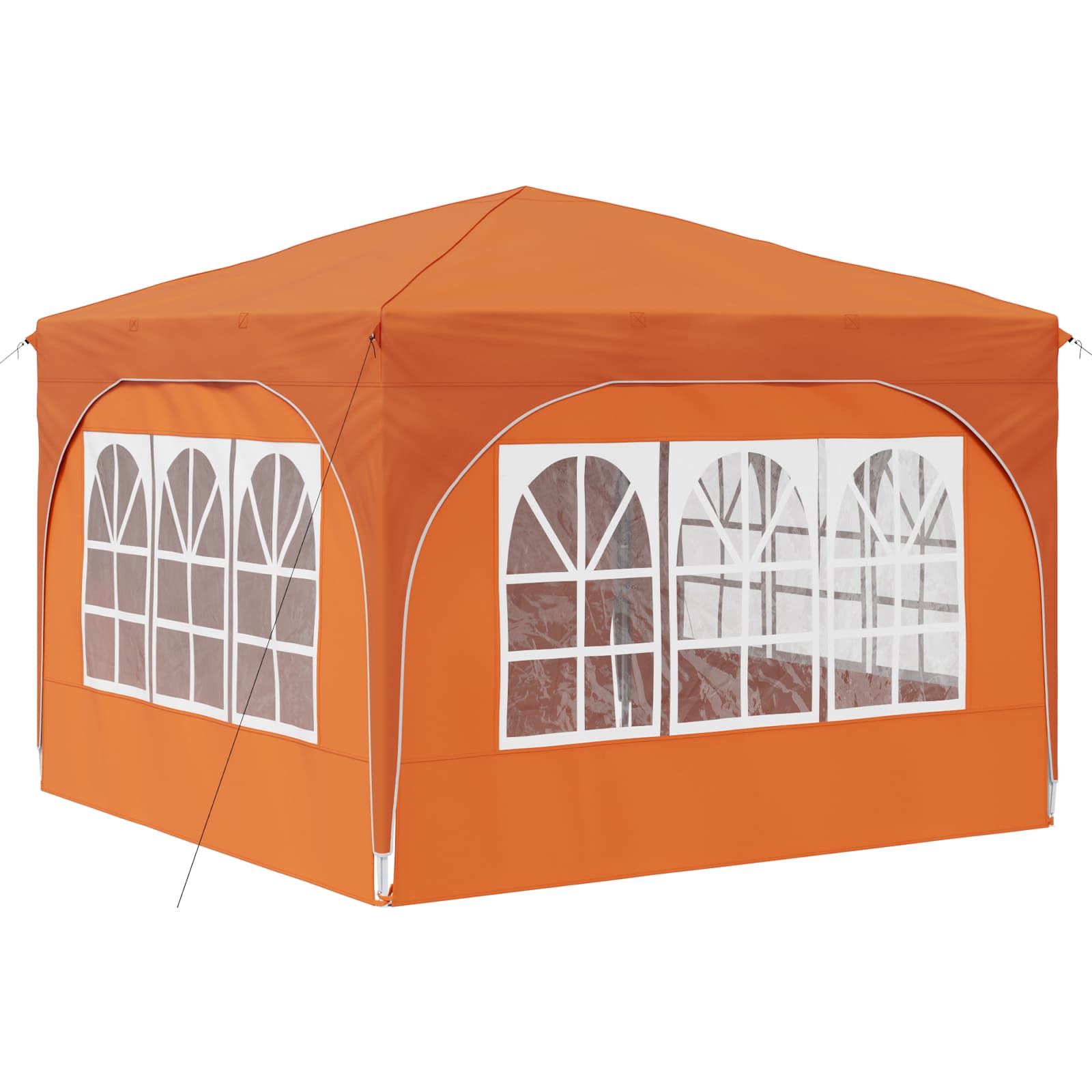 Pop-up šventinis palapinė 290 x 290 x 245 cm Oranžinė