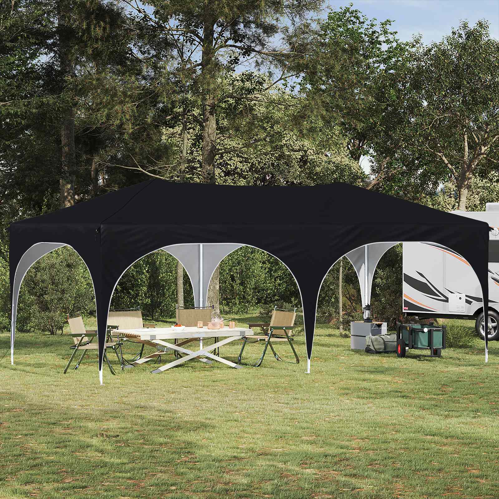 Salons Pop-up ballīšu telts Antracīts 575 x 288 x 245 cm