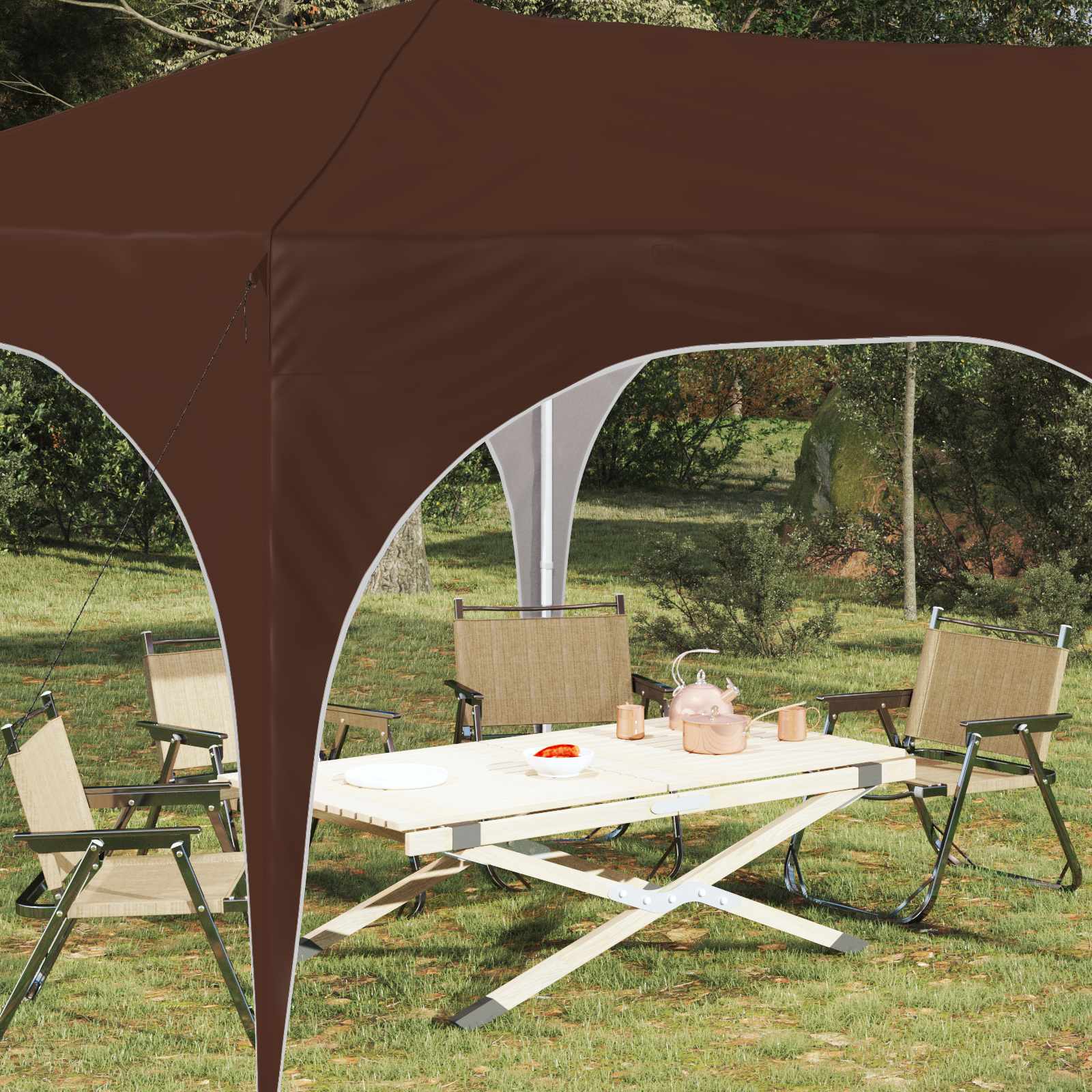 Pop-up šventinis palapinė Ruda 575 x 288 x 245 cm