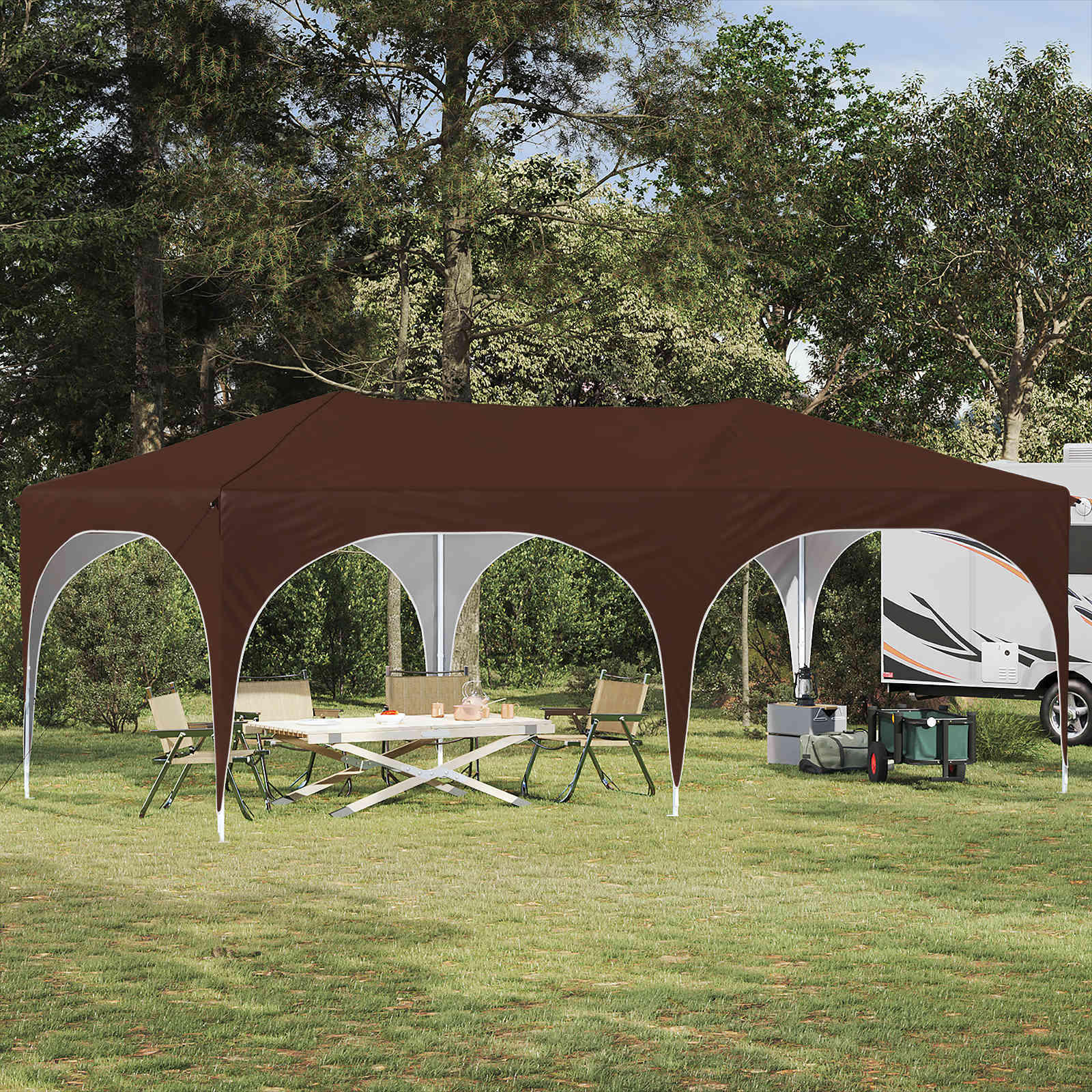 Pop-up šventinis palapinė Ruda 575 x 288 x 245 cm