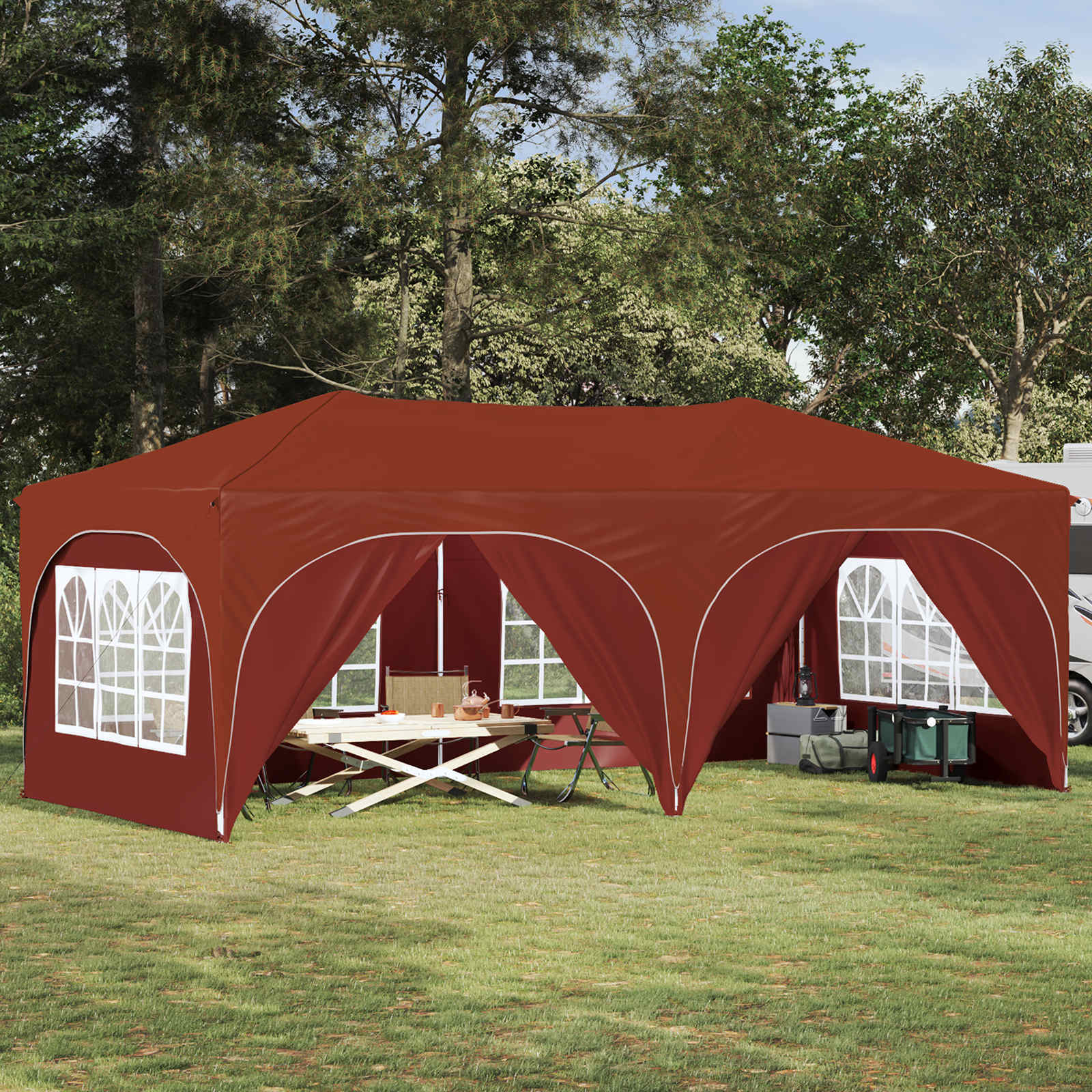 Pop-up šventinis palapinė Terakotos 575 x 288 x 245 cm