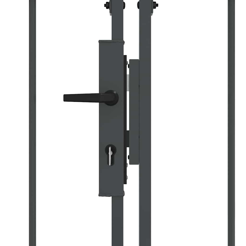 Sodo tvorelės vartai su arkiniu viršumi Pilka 400 x 125 cm