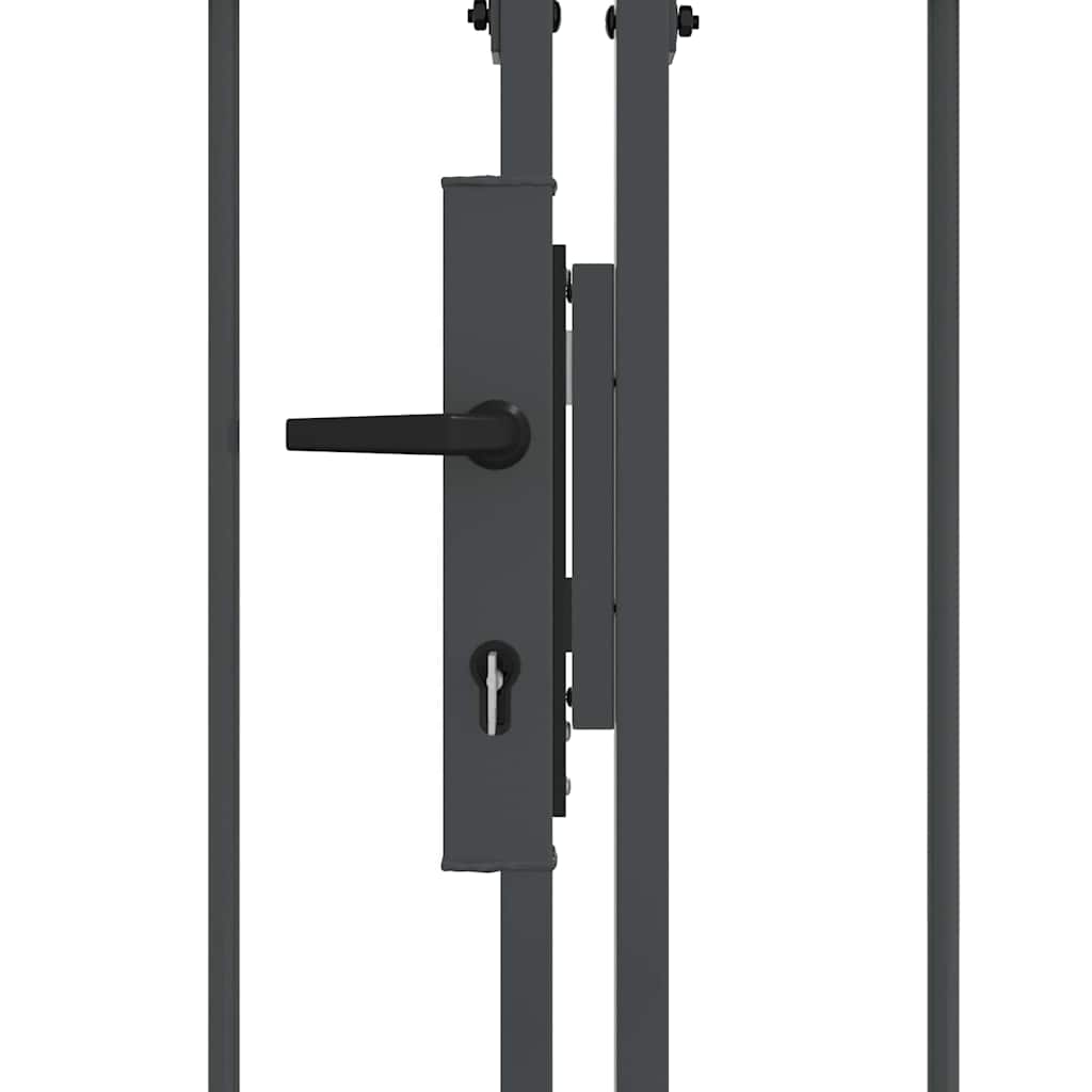 Garden Gate with Arched Top Grey 500 x 75 cm