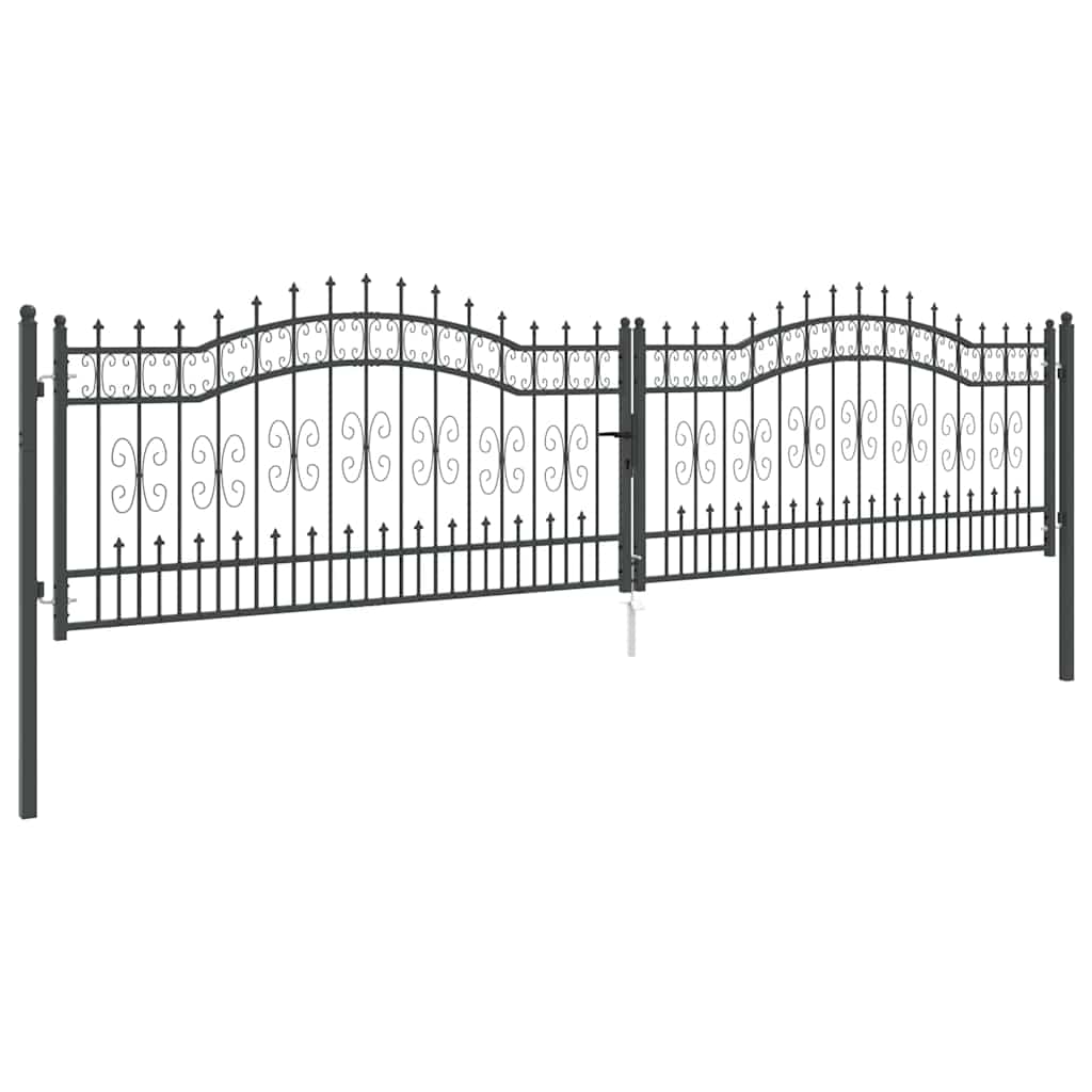 Žogs ar smailiem galiem pelēks 404 x 100 cm tērauds