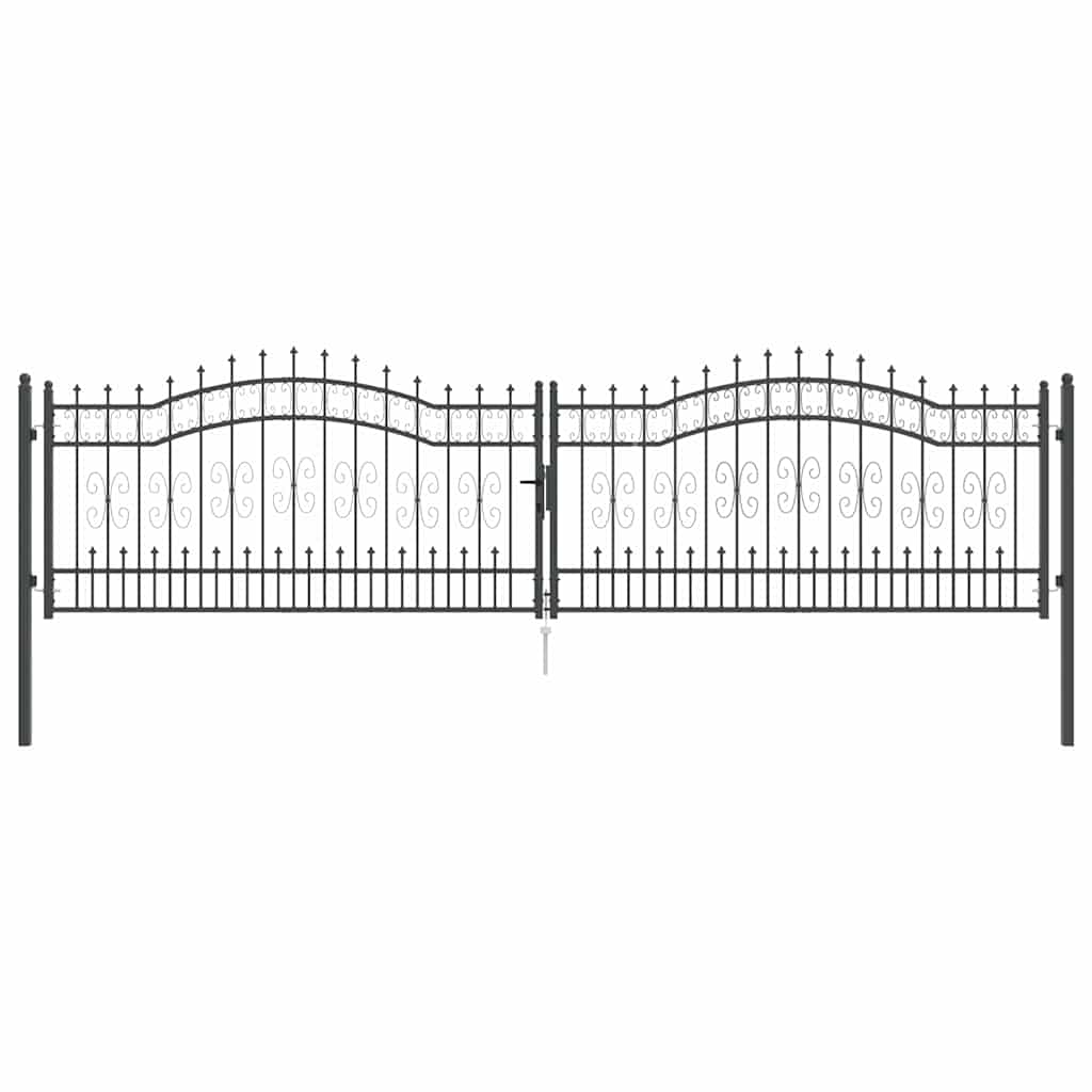 Žogs ar smailiem galiem pelēks 404 x 100 cm tērauds