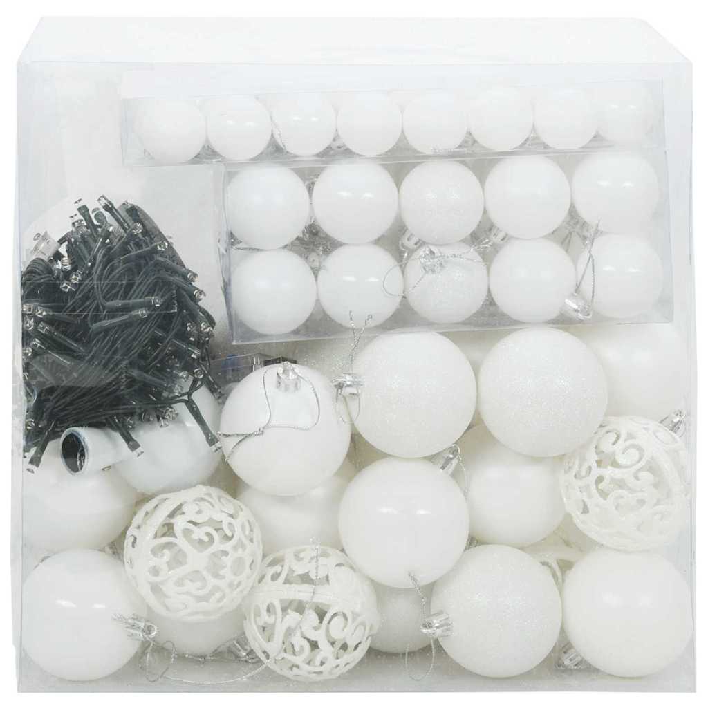 Kalėdinių Kraitės Rinkinys su 300 LED 120 pcs Balta Plastmasė