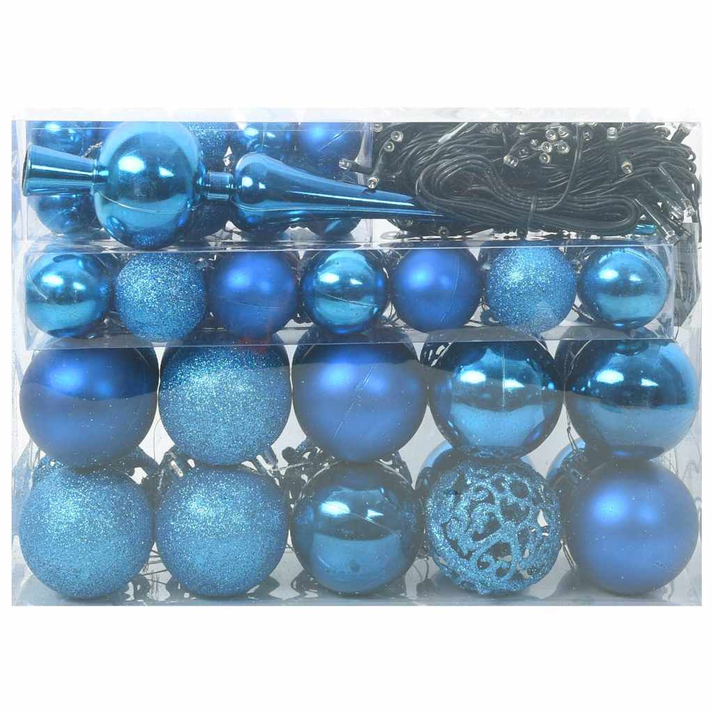 Kalėdinių Kraitės Rinkinys 61 vnt. 150 LED Šilta balta Ø 6 cm