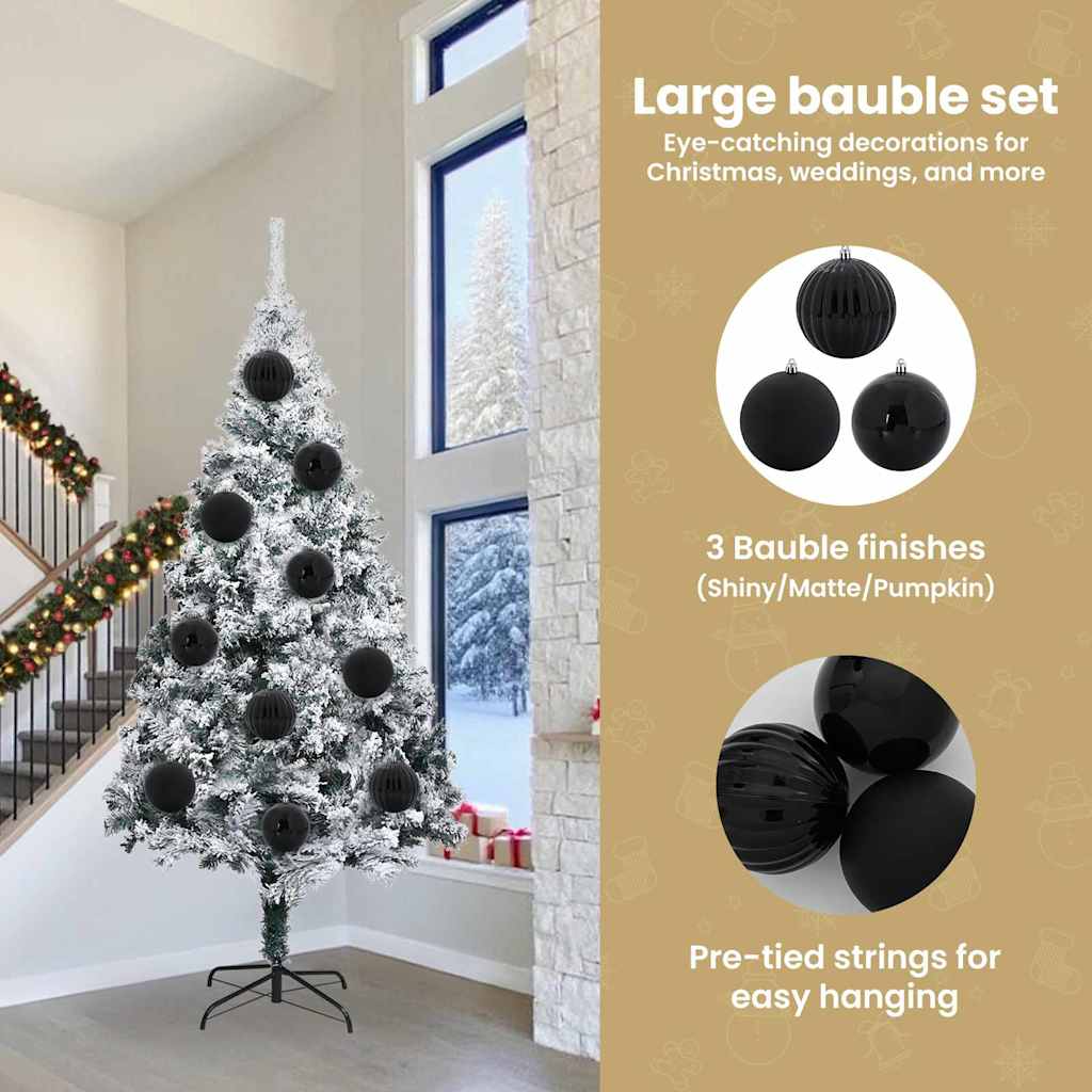 Christmas Basket Set 3 pcs Black XXL