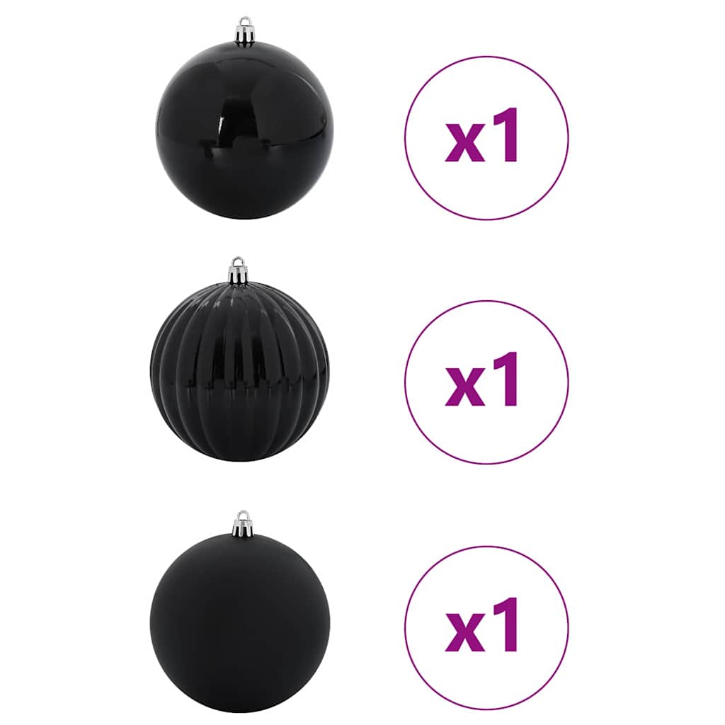 Christmas Basket Set 3 pcs Black XXL