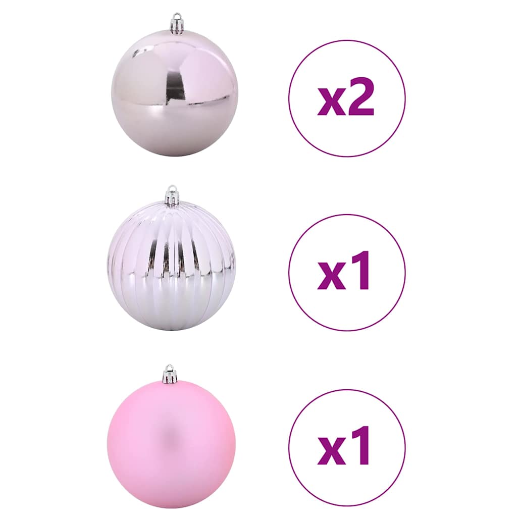 Kalėdinis Kabinamas Rinkinys XXL 4 pcs Rožinė Plastmasė