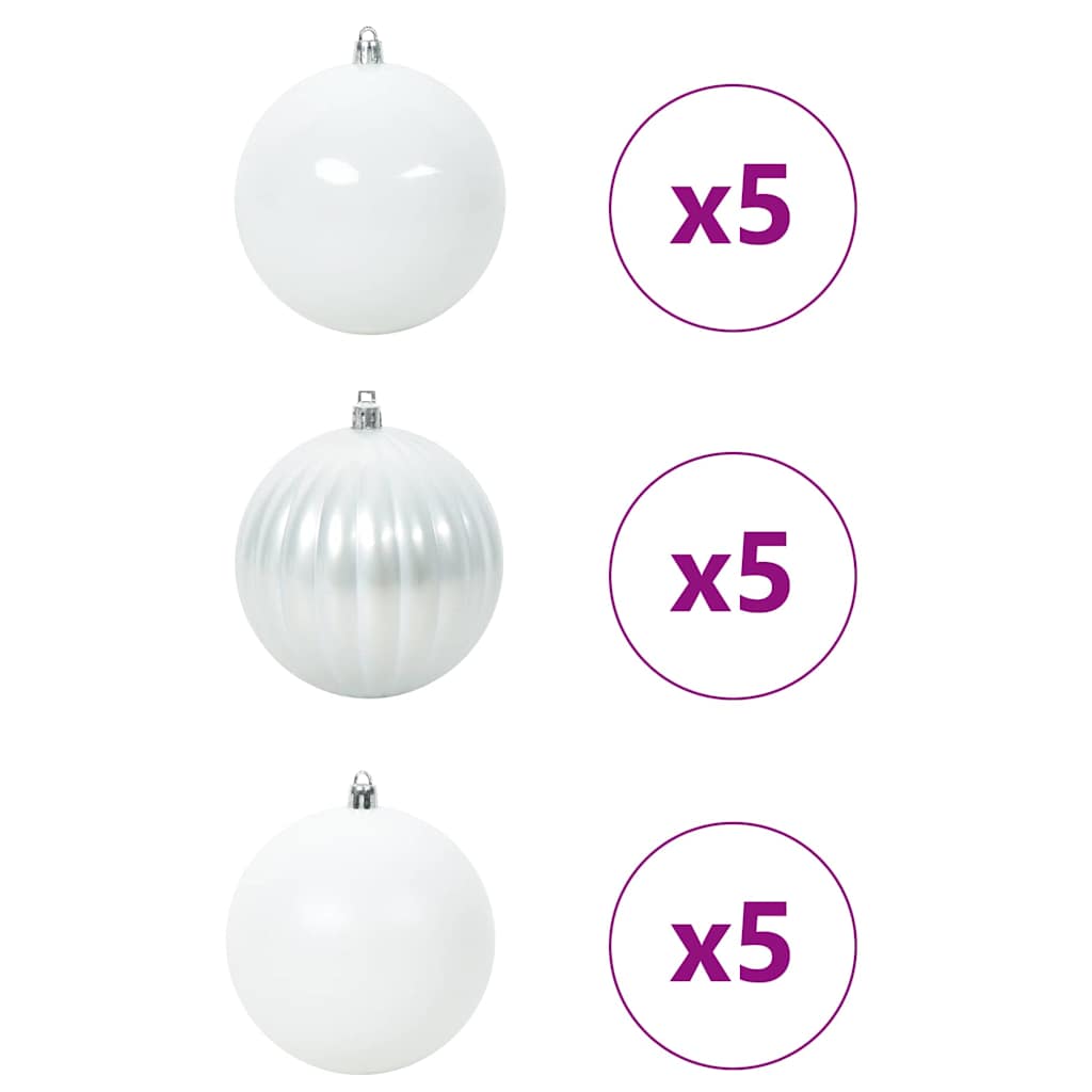 Kalėdinių Kraitės Rinkinys 15 pcs Balta XL
