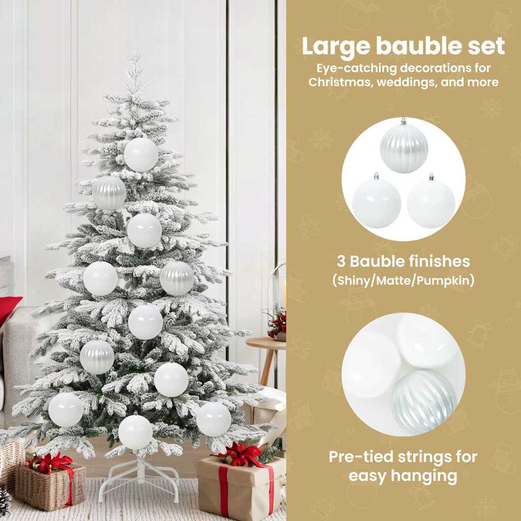 Kalėdinių Kraitės Rinkinys 9 pcs Balta XL