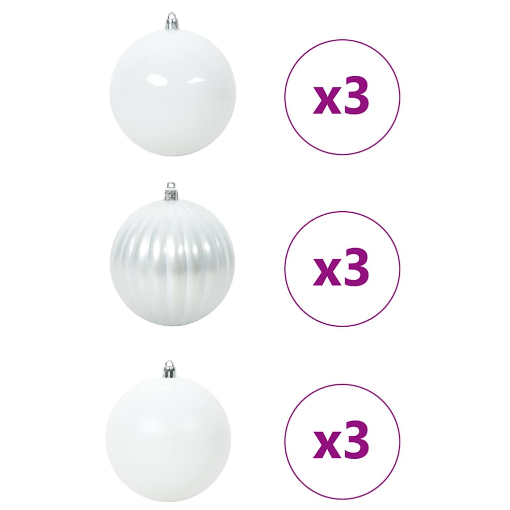 Kalėdinių Kraitės Rinkinys 9 pcs Balta XL