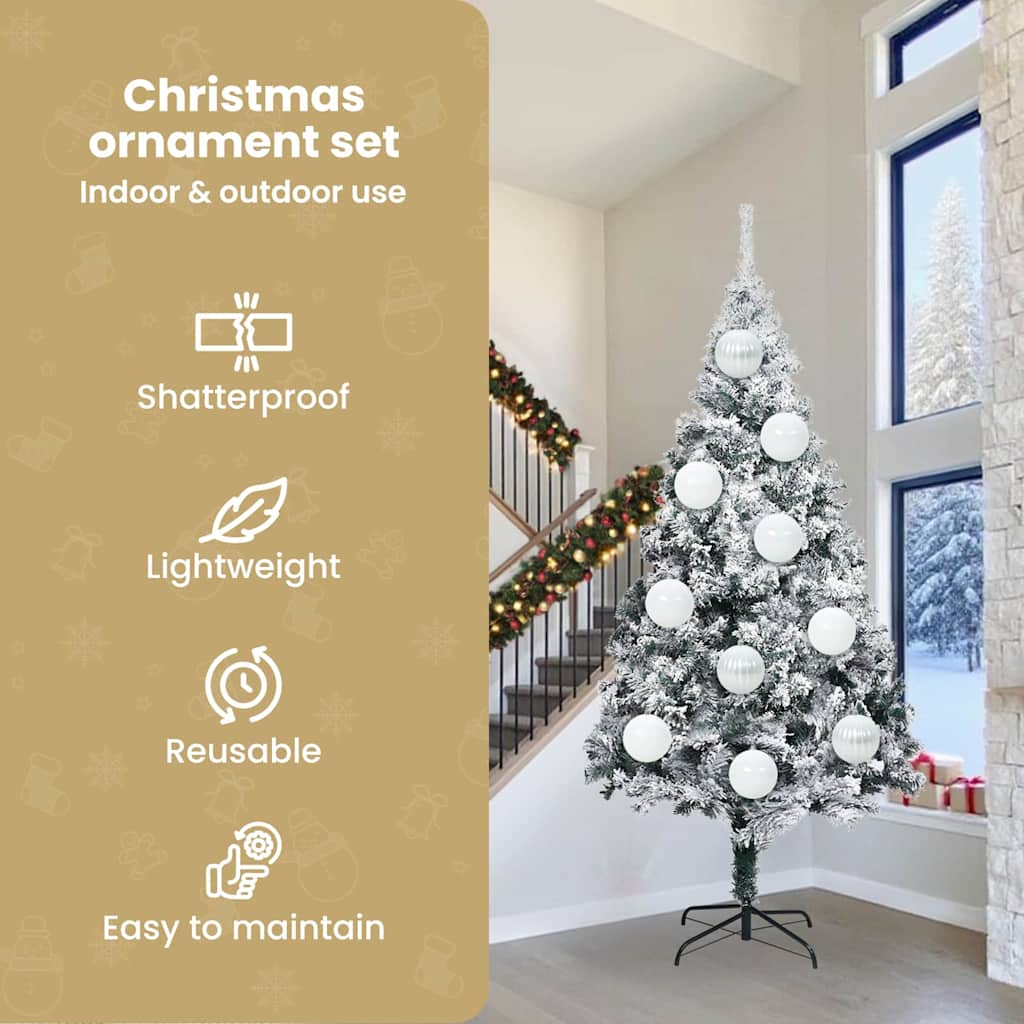 Christmas Basket Set 3 pcs White XXL
