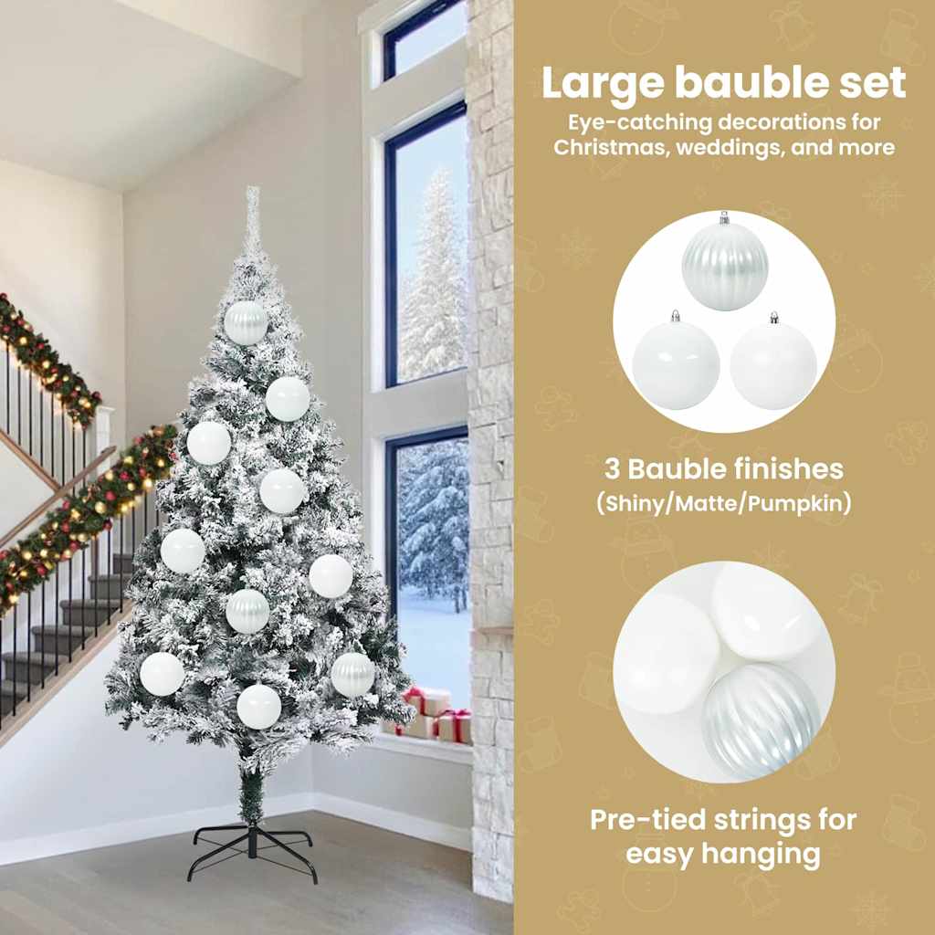 Christmas Basket Set 3 pcs White XXL