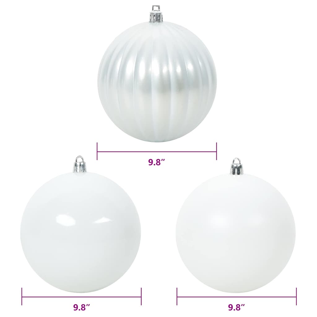 Christmas Basket Set 3 pcs White XXL