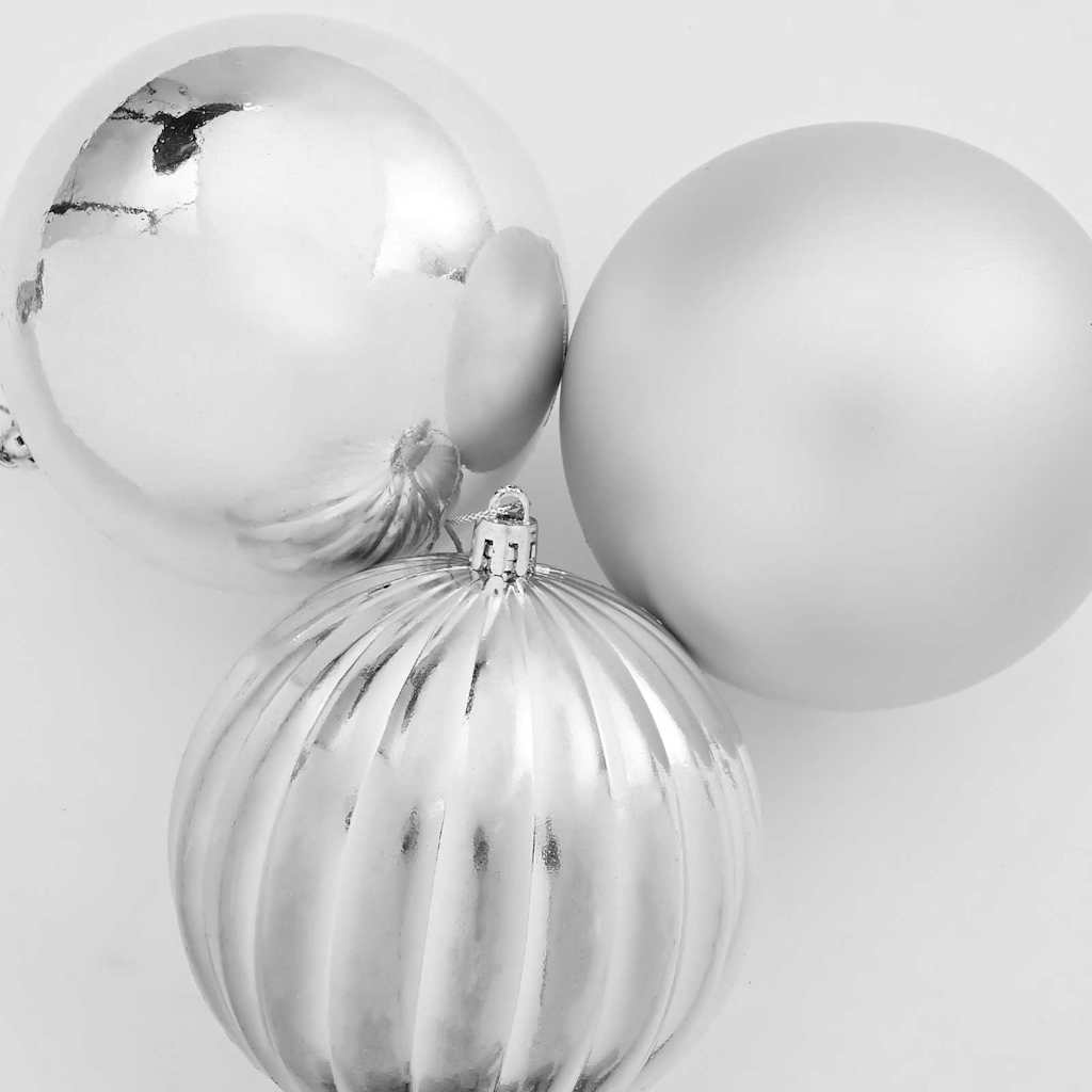 Christmas Basket Set 9 pcs Silver XL