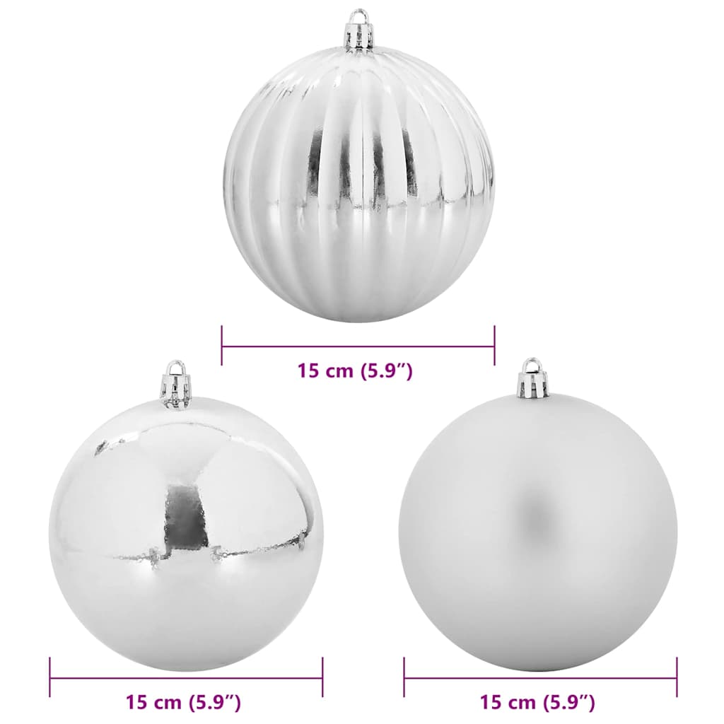 Christmas Basket Set 9 pcs Silver XL
