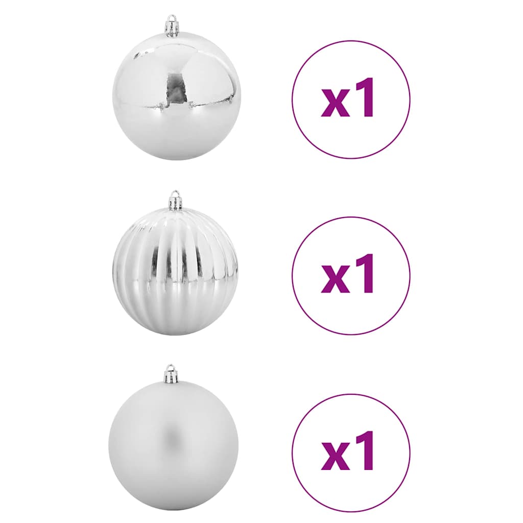 Kalėdinių Kraitės Rinkinys Kita 3 pcs Sidabro Ø 25 cm XXL