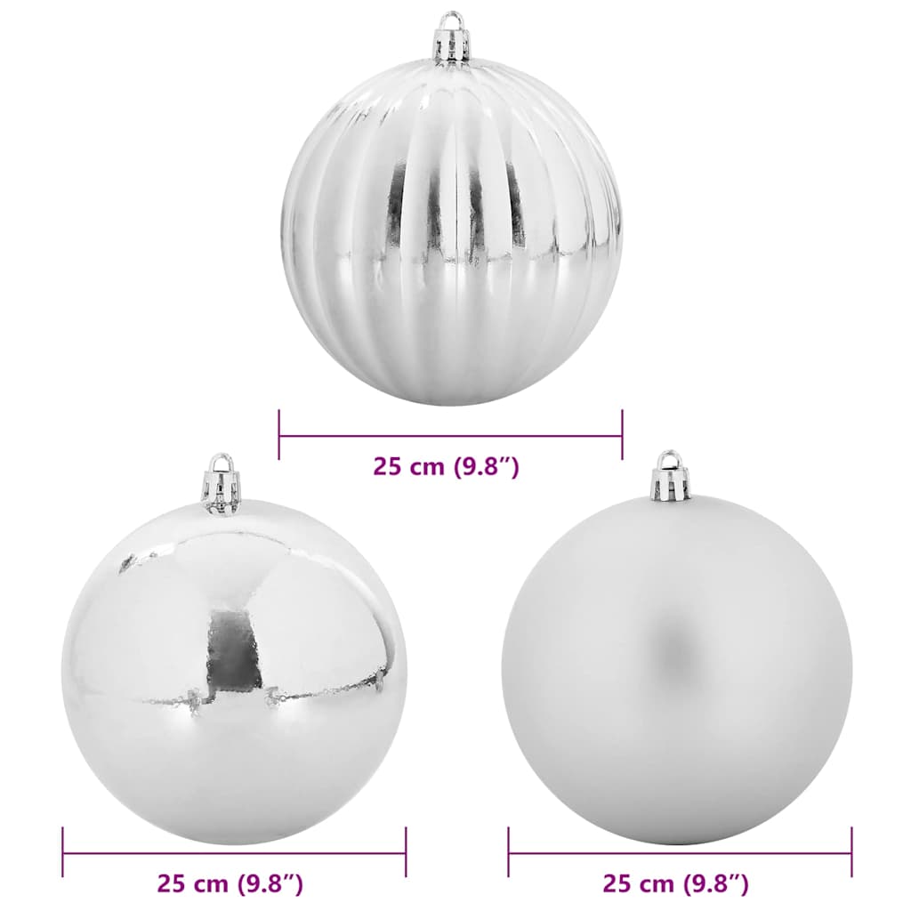 Kalėdinių Kraitės Rinkinys Kita 3 pcs Sidabro Ø 25 cm XXL