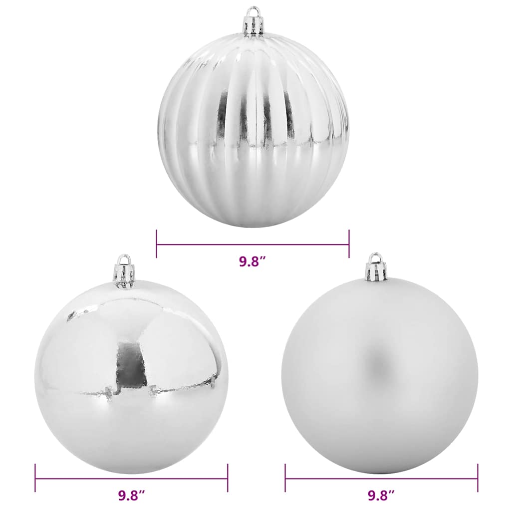 Kalėdinių Kraitės Rinkinys Kita 3 pcs Sidabro Ø 25 cm XXL