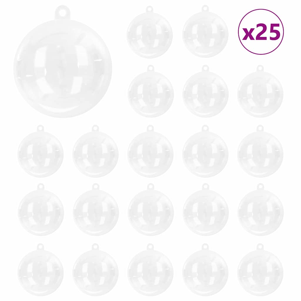 Kalėdinių Kraitės Rinkinys 25 pcs Skaidrus Ø 8 cm