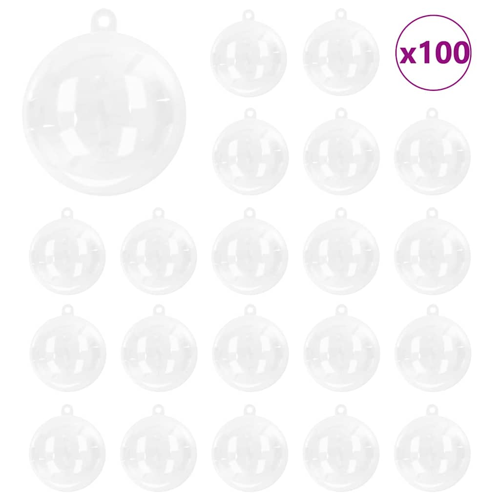 Kalėdinių Kraitės Rinkinys 100 pcs Skaidrus Ø 10 cm