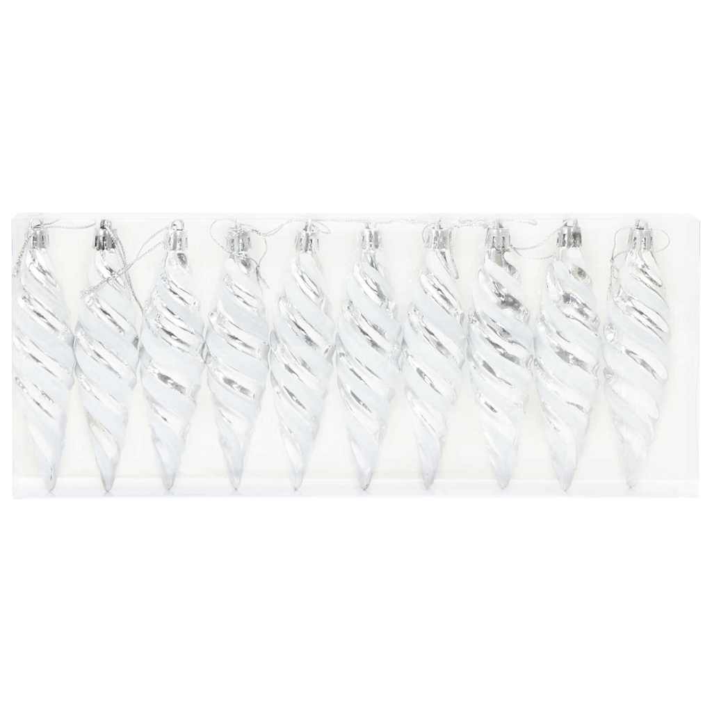 Kalėdinis spiralinis kamuolys 40 pcs Sidabro Plastmasė