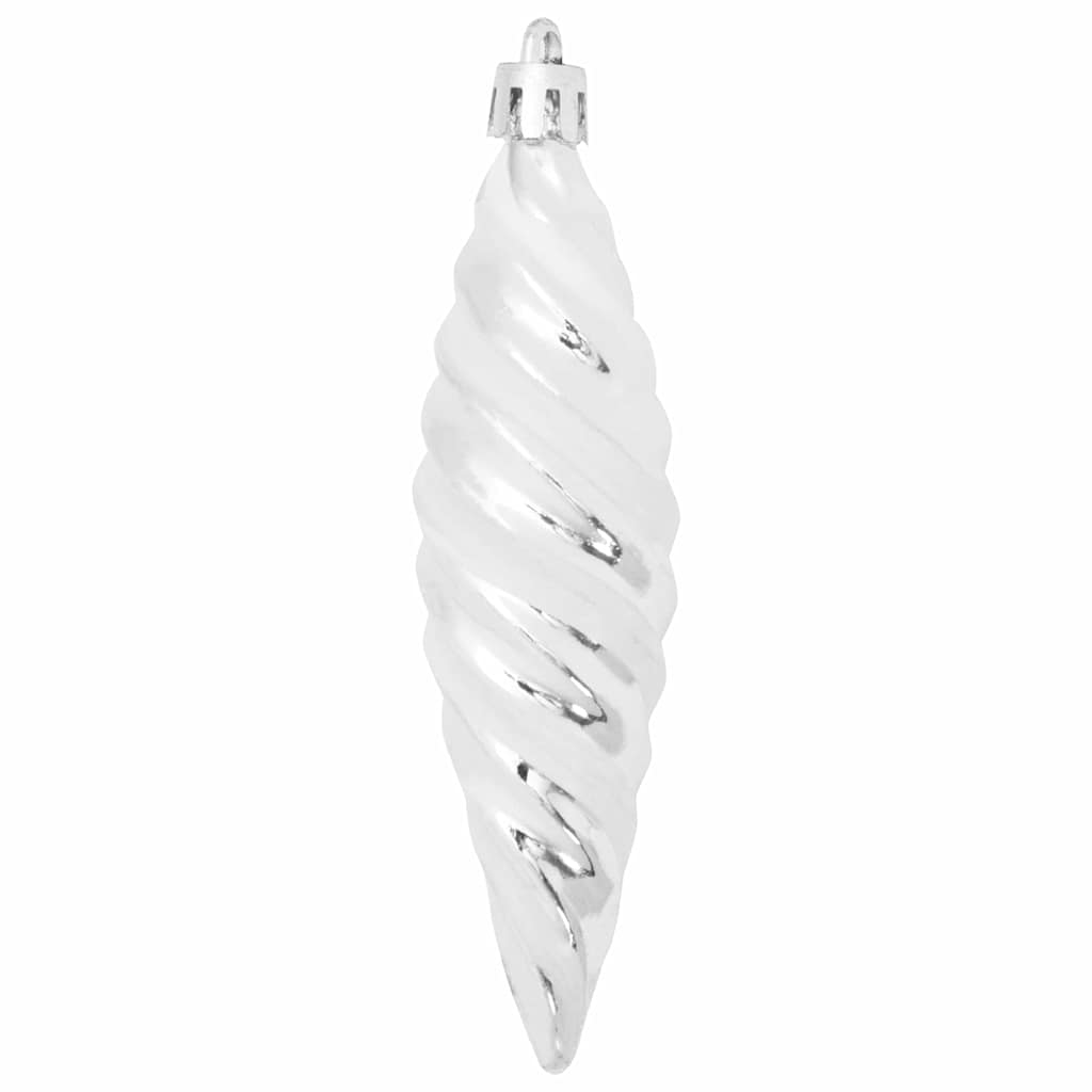 Kalėdinis spiralinis kamuolys 40 pcs Sidabro Plastmasė