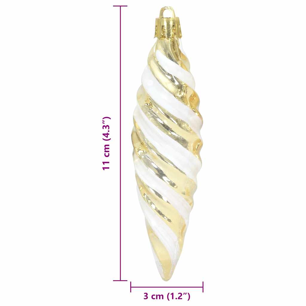 Kalėdinis spiralinis kamuolys 40 pcs Auksinė Plastmasė