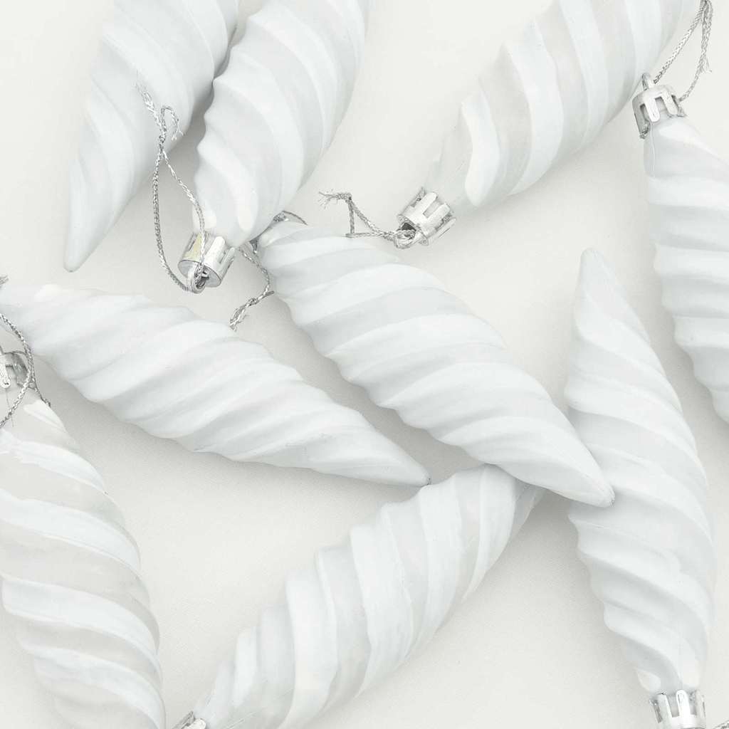 Kalėdinis spiralinis kamuolys 40 pcs Balta Plastmasė