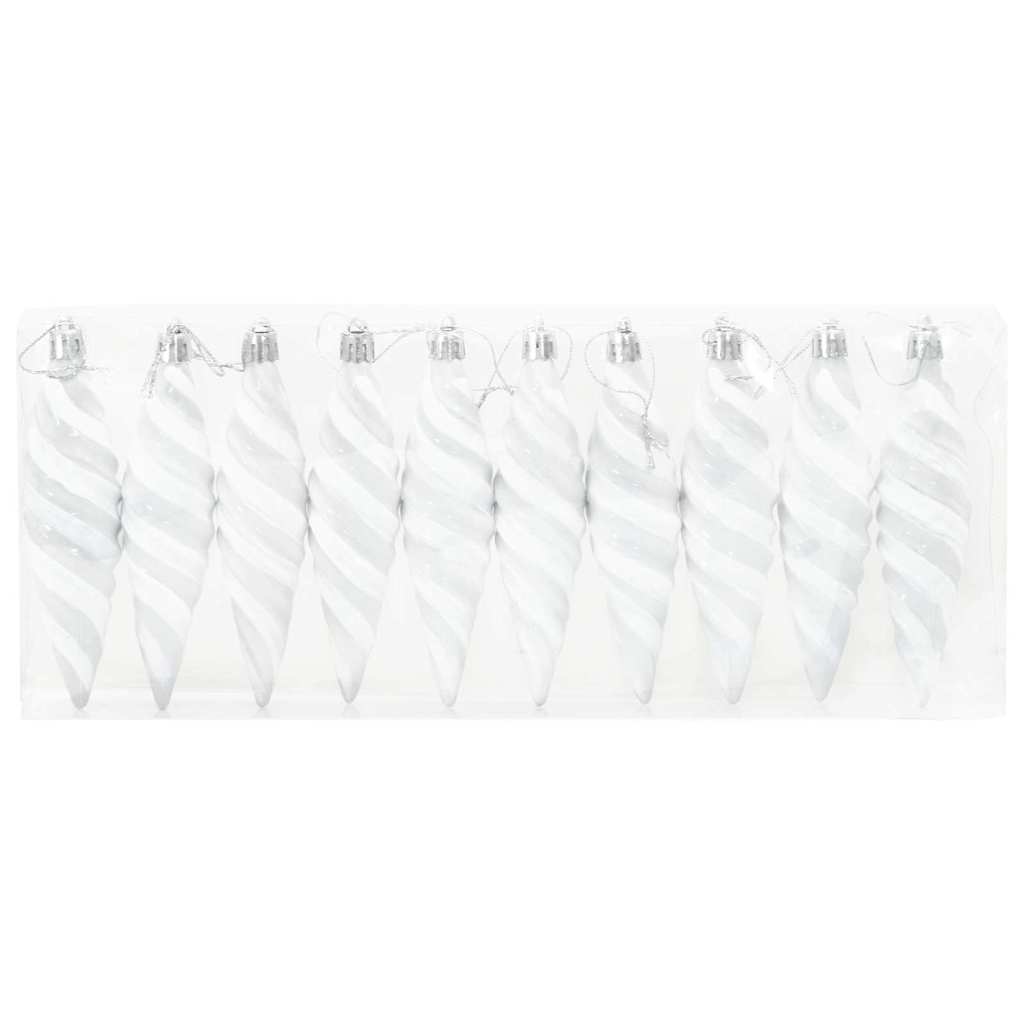 Kalėdinis spiralinis kamuolys 40 pcs Balta Plastmasė
