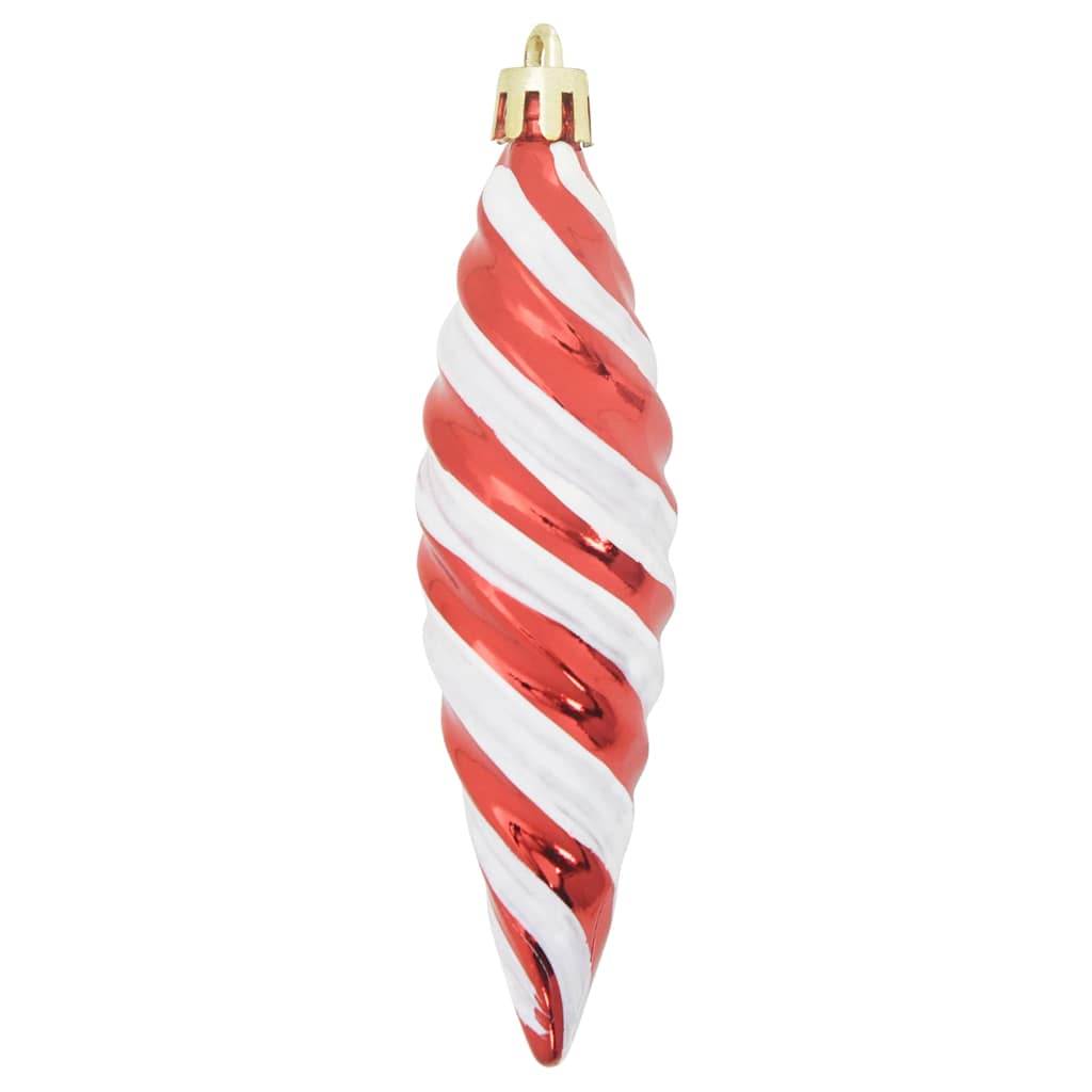 Christmas Spiral Ball 40 pcs Red Plastic