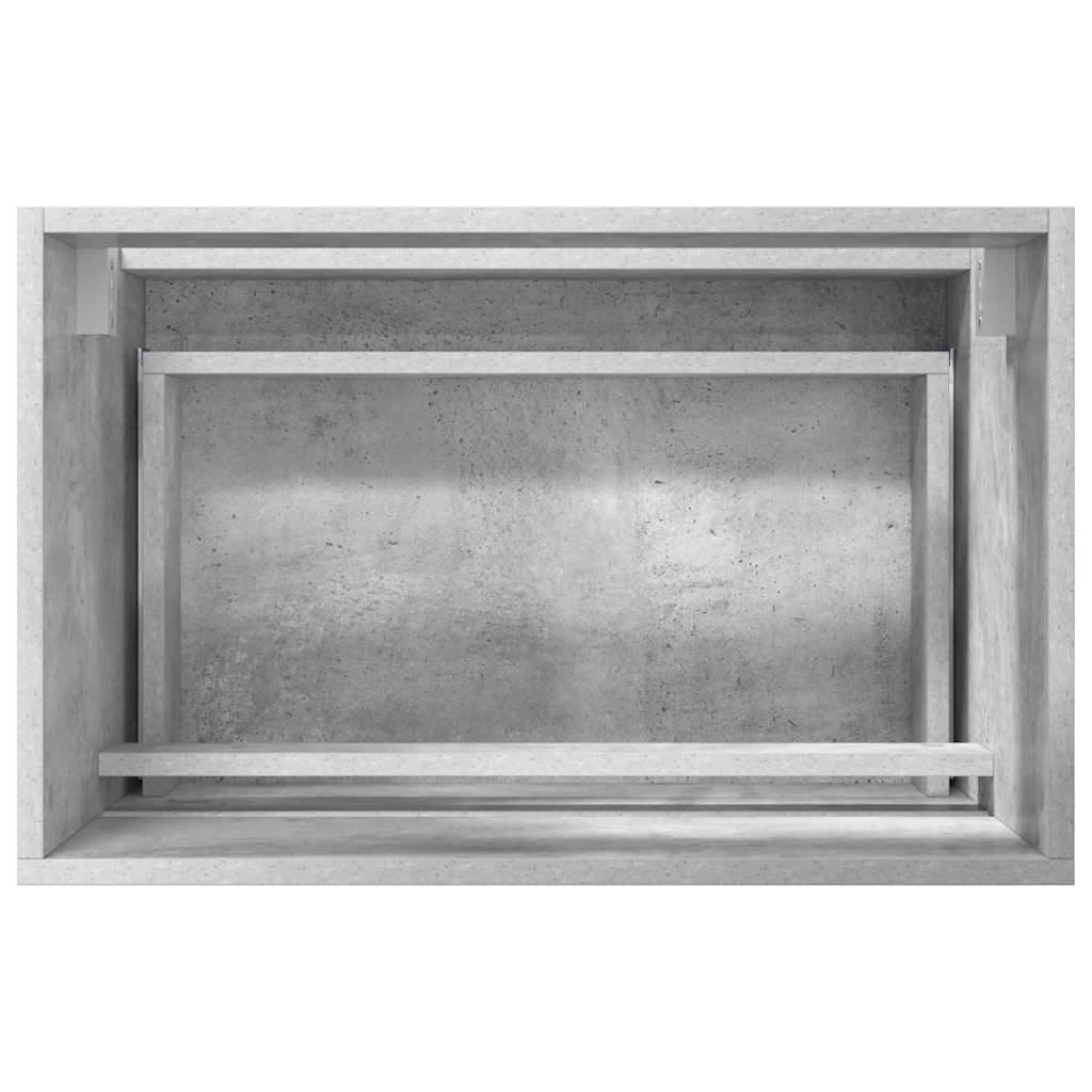 Vannas istabas mēbeļu komplekts ar atvilktnēm, betona pelēks, 60 x 38,3 x 45 cm