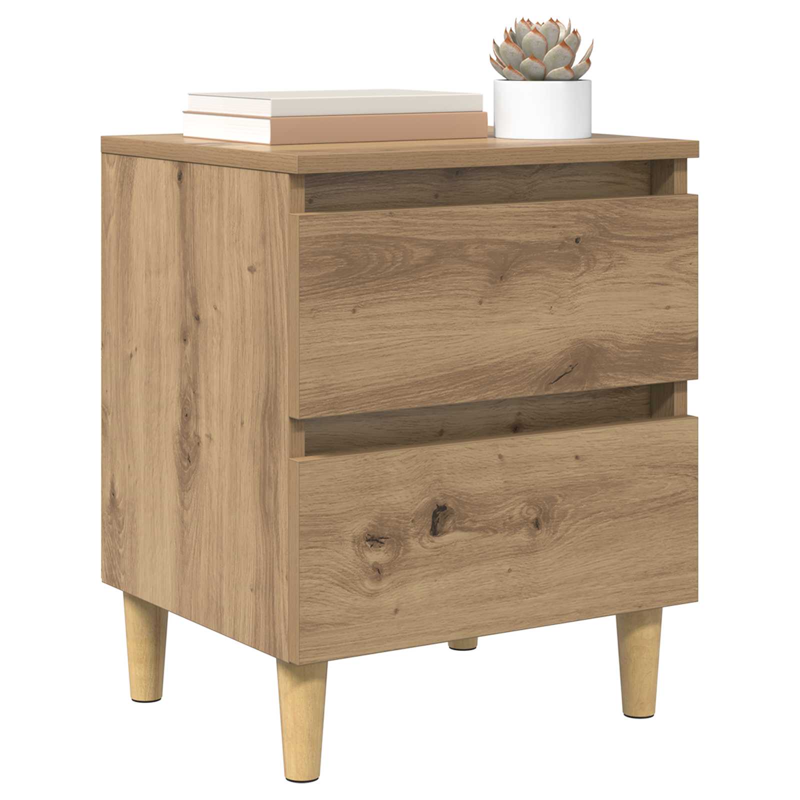 Bedside table with drawer Artisan oak 40 x 35 x 50 cm
