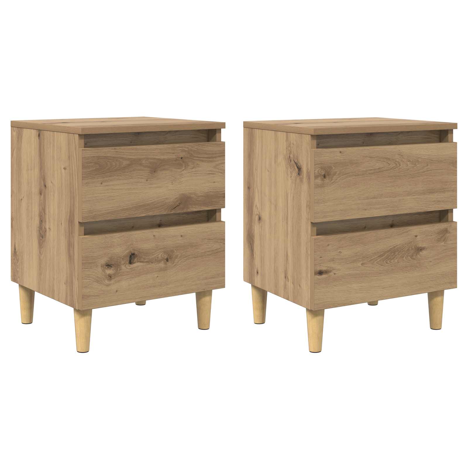 Lova spintelės 2 pcs Amatininkų ąžuolas 40 x 35 x 50 cm