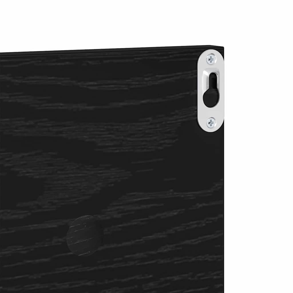 Wall Shelves 4 pcs Black oak 80 x 11.5 x 18 cm