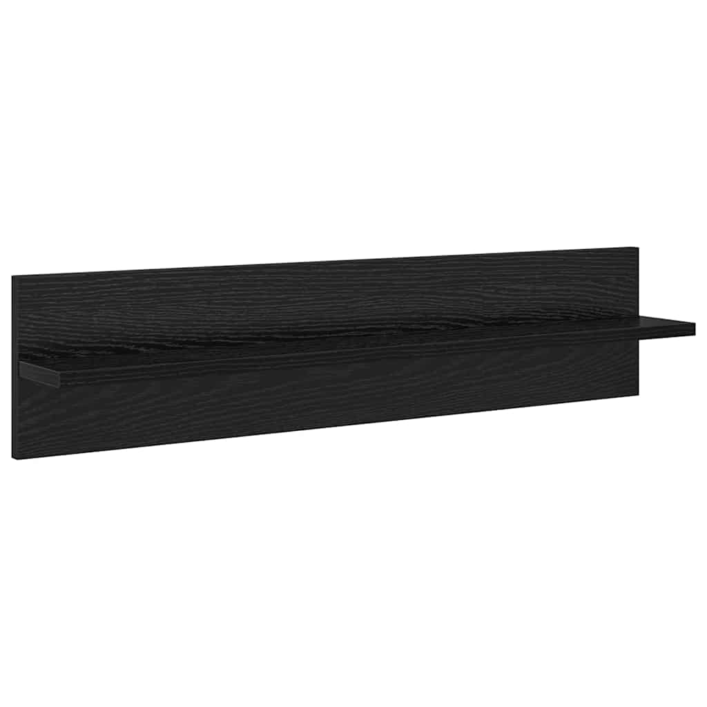 Wall Shelves 4 pcs Black oak 80 x 11.5 x 18 cm