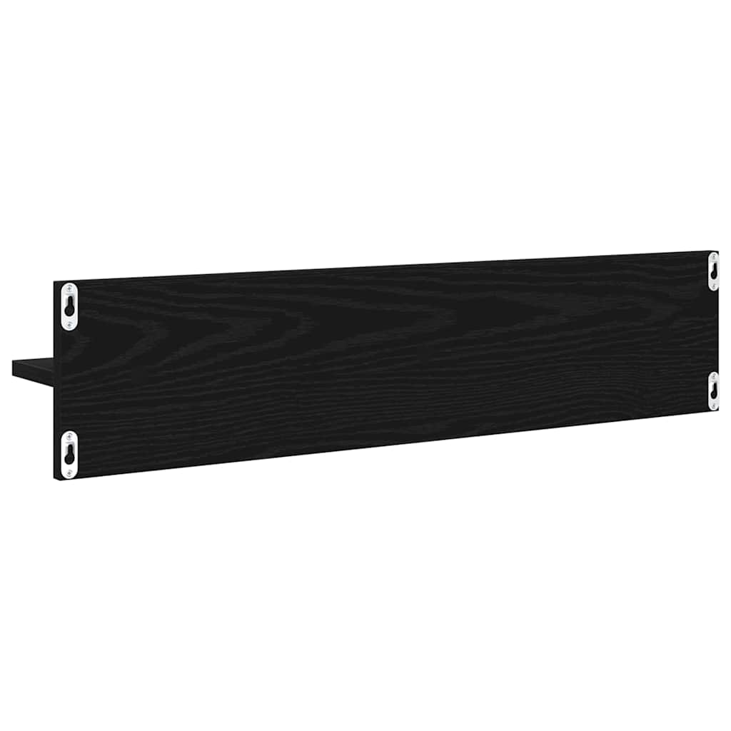 Wall Shelves 4 pcs Black oak 80 x 11.5 x 18 cm