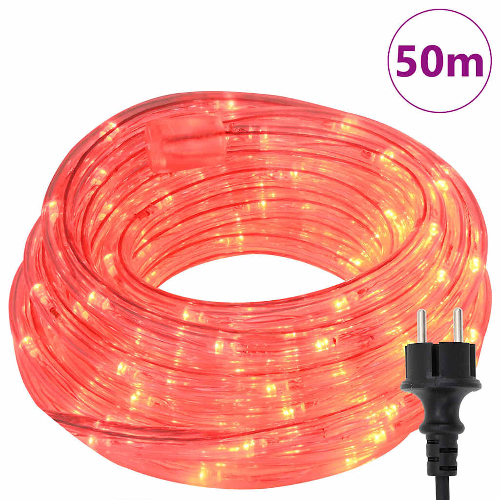 Virvės Šviesa su 1200 LED Raudona 50 m PVC EMBER