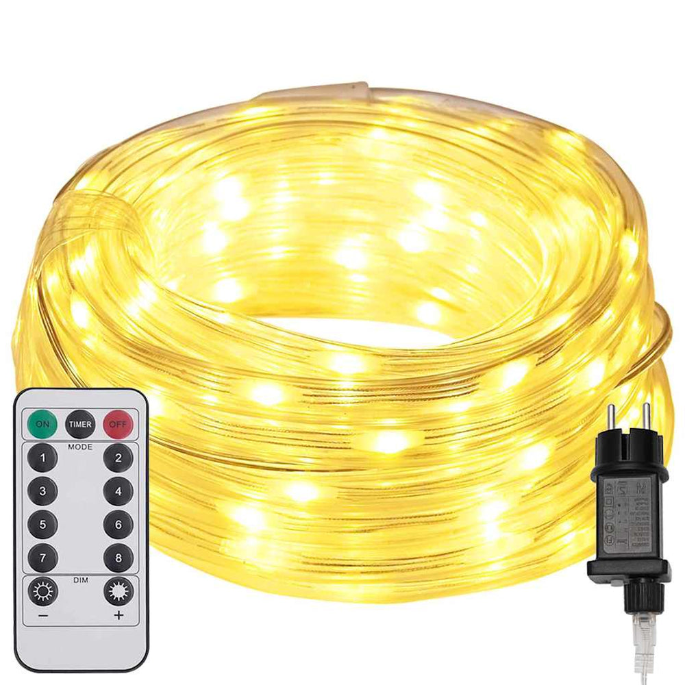 Virvės Šviesa su 240 LED Šilta balta 10 m PVC GLITTER