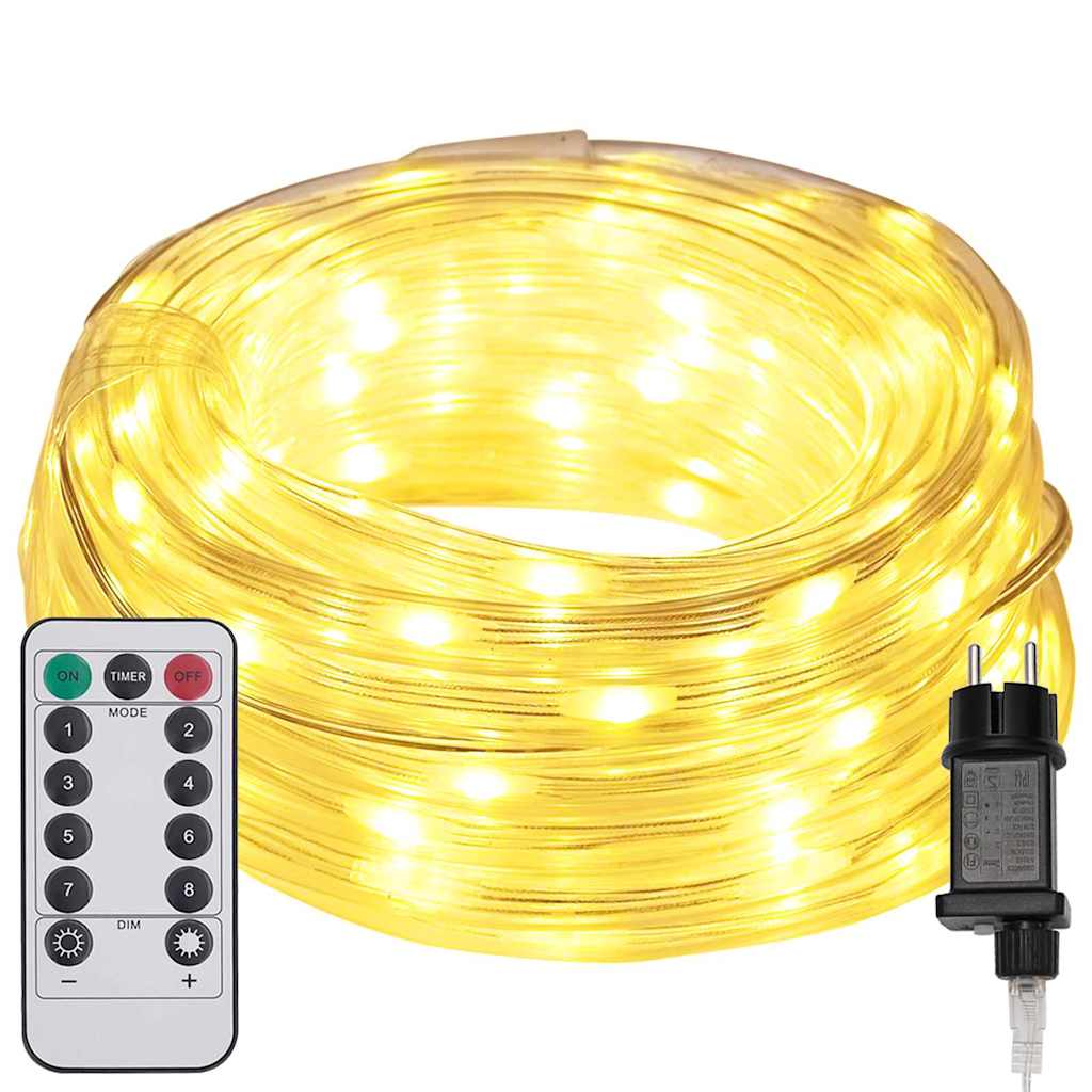 Virvės Šviesa su 240 LED Šilta balta 10 m PVC GLITTER