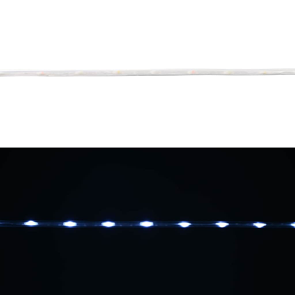 Virves gaisma ar 120 gaismas diodēm, auksti balta, 5 m, PVC ar spīdumiem