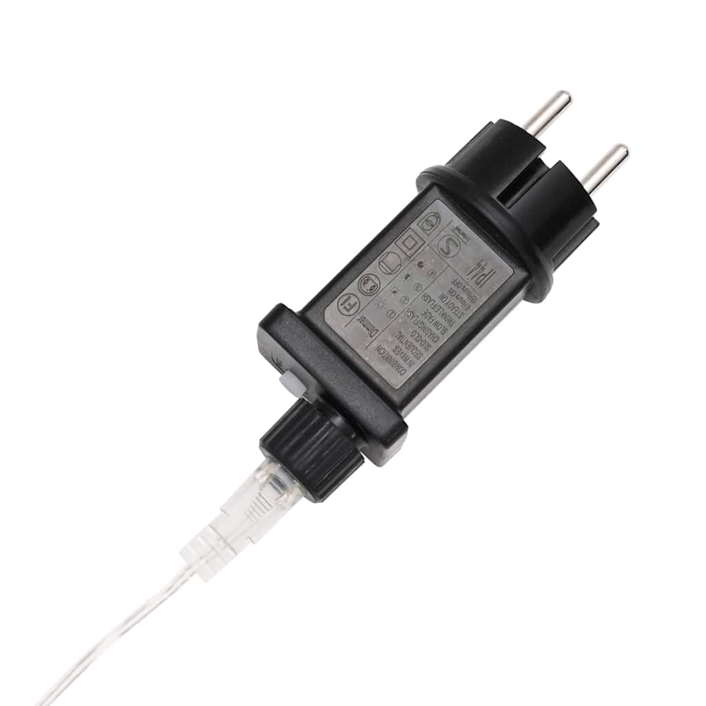 Virves gaismas ar 240 LED auksti balta 10 m PVC GLITTER